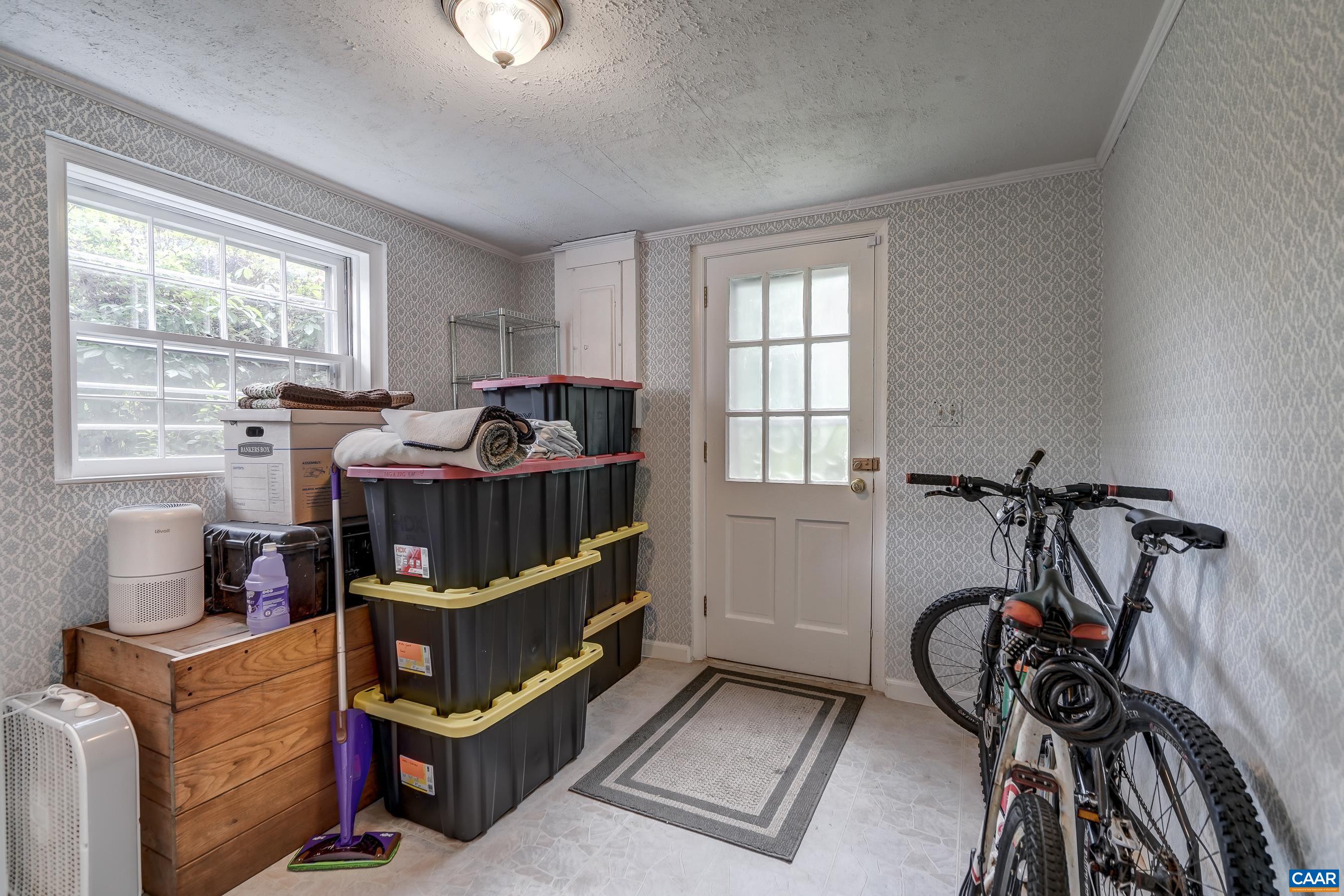 Mudroom with egress door. Mudroom with egress door.