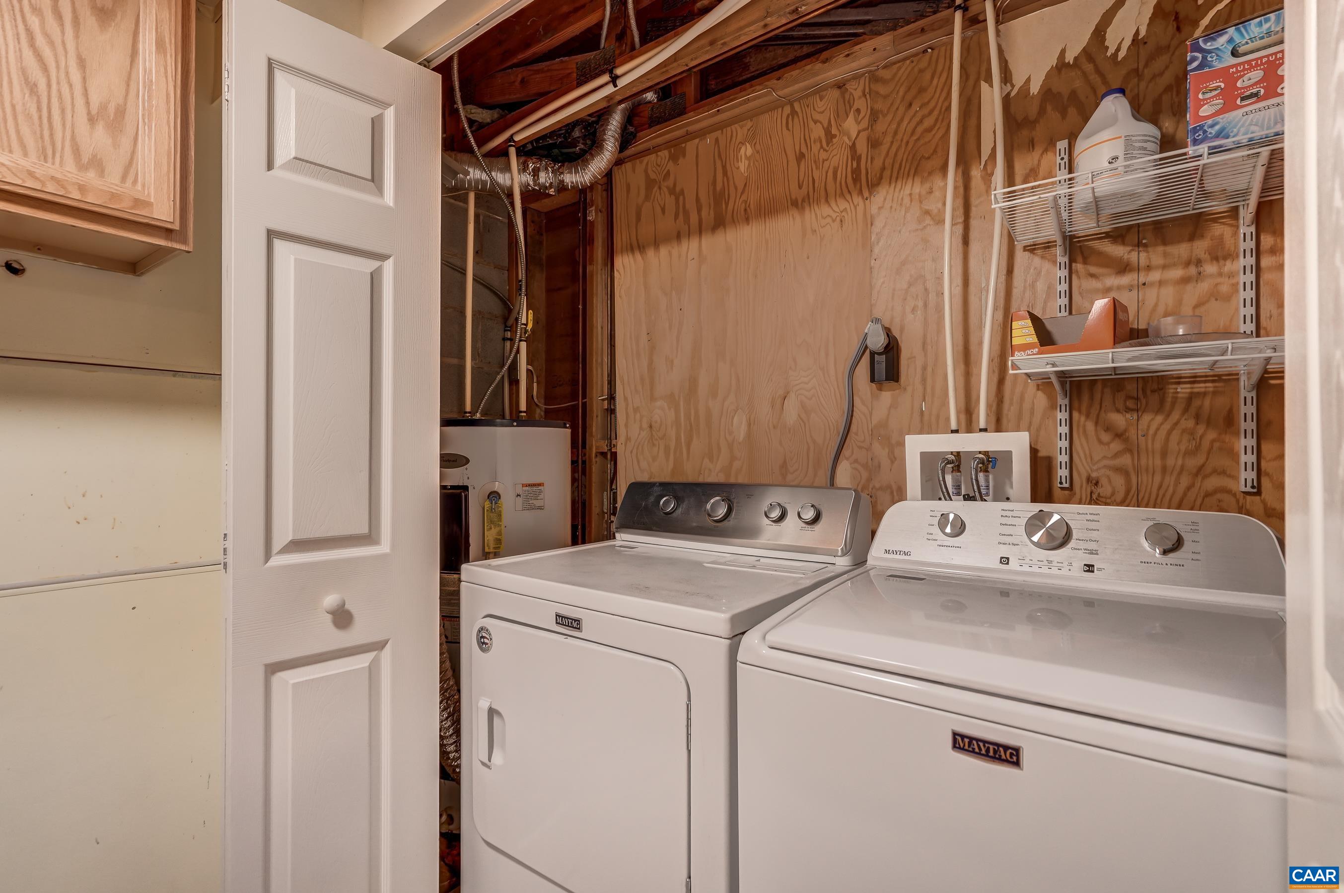 Laundry in basement. Laundry in basement.