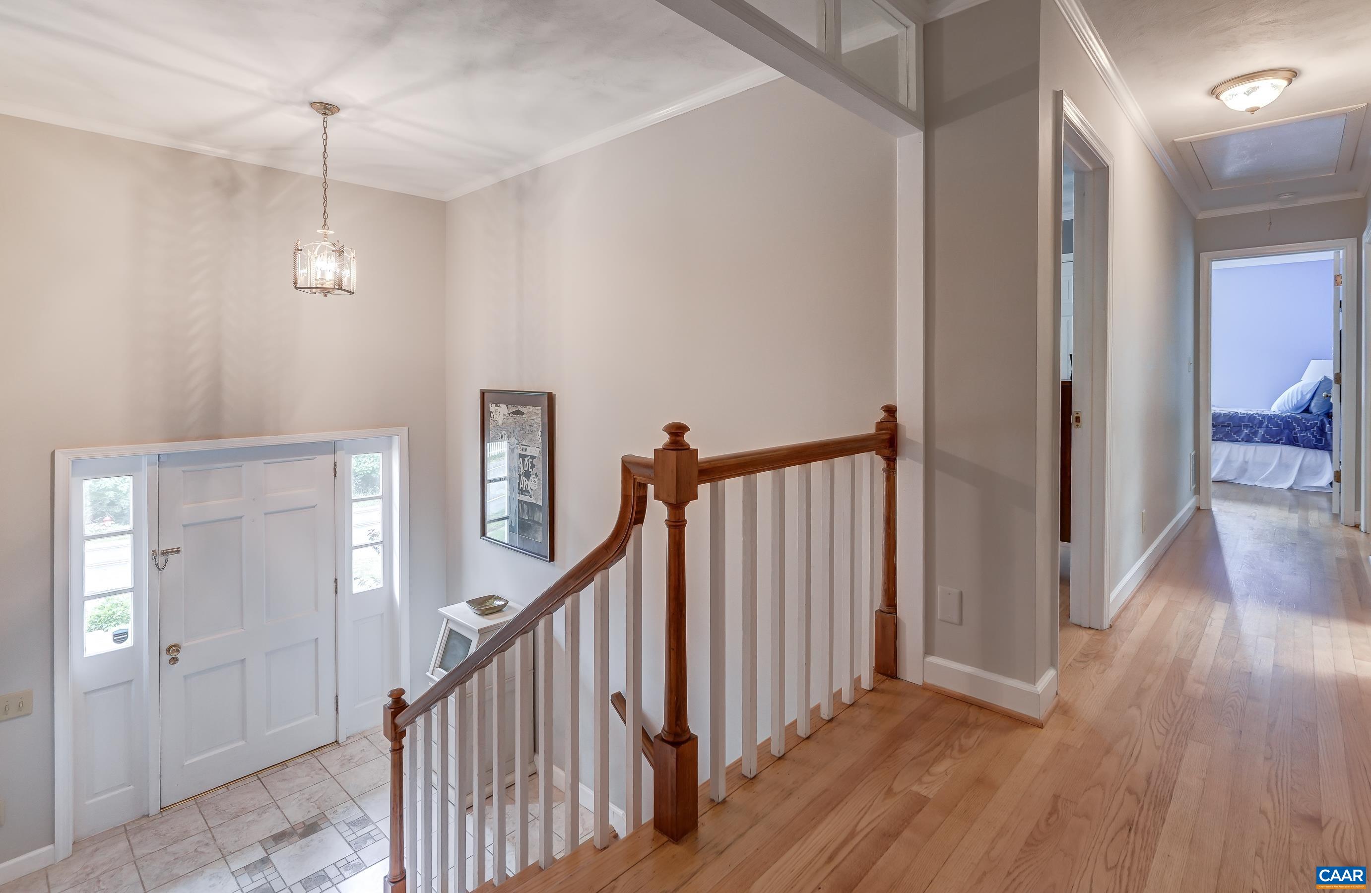 Hardwood floors on the main level. Hardwood floors on the main level.