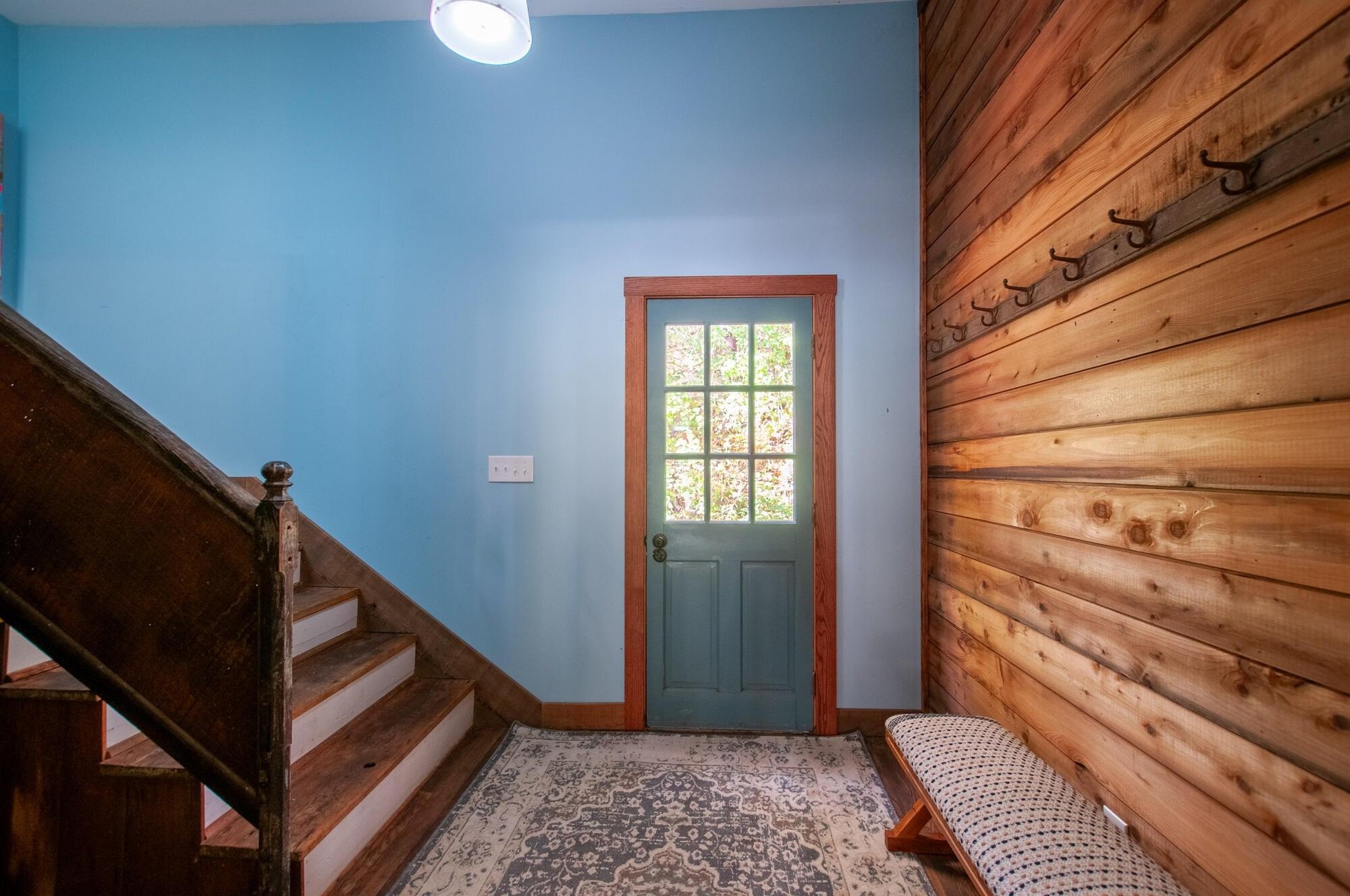 Private entrance to upstairs or enter space through the recreation room.