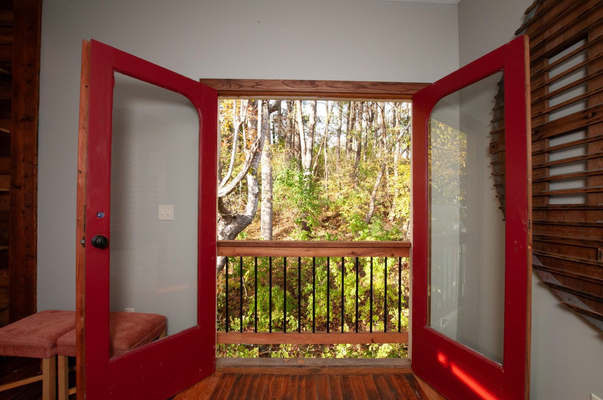 Breath the fresh morning air through the gorgeous French doors.