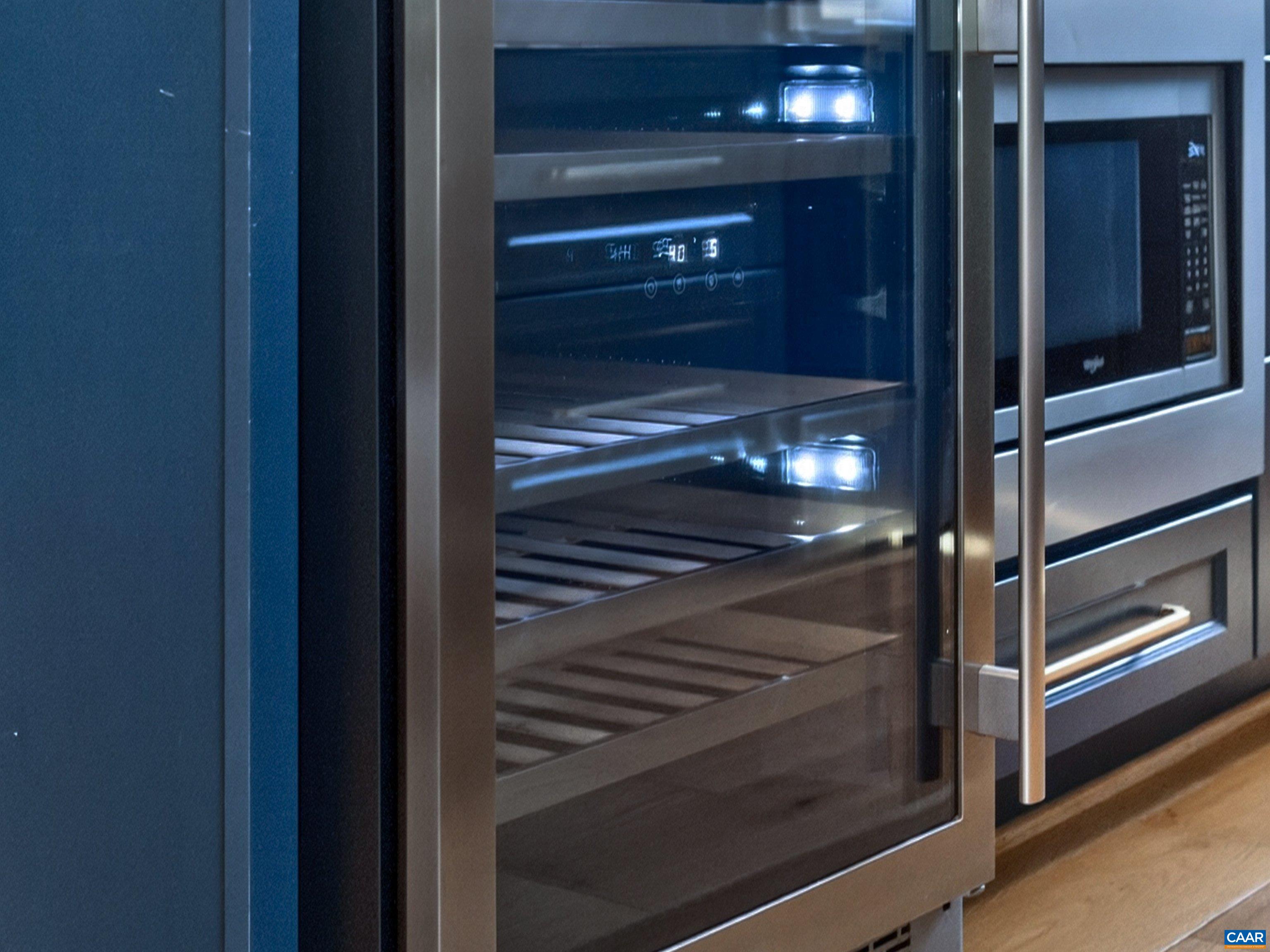 Wine cooler in kitchen. Wine cooler in kitchen.