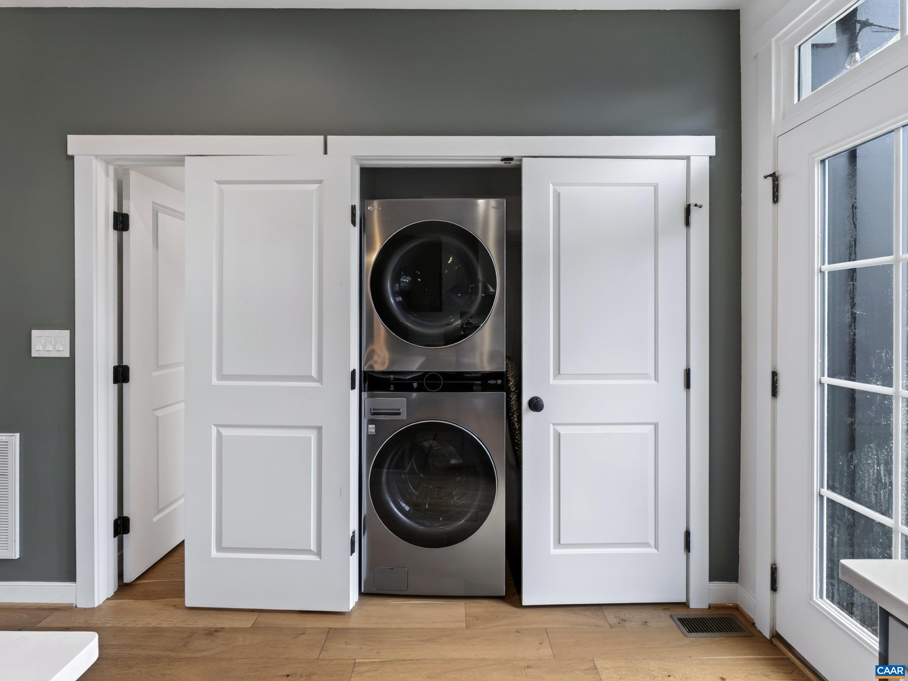 Laundry closet on main level. Laundry closet on main level.