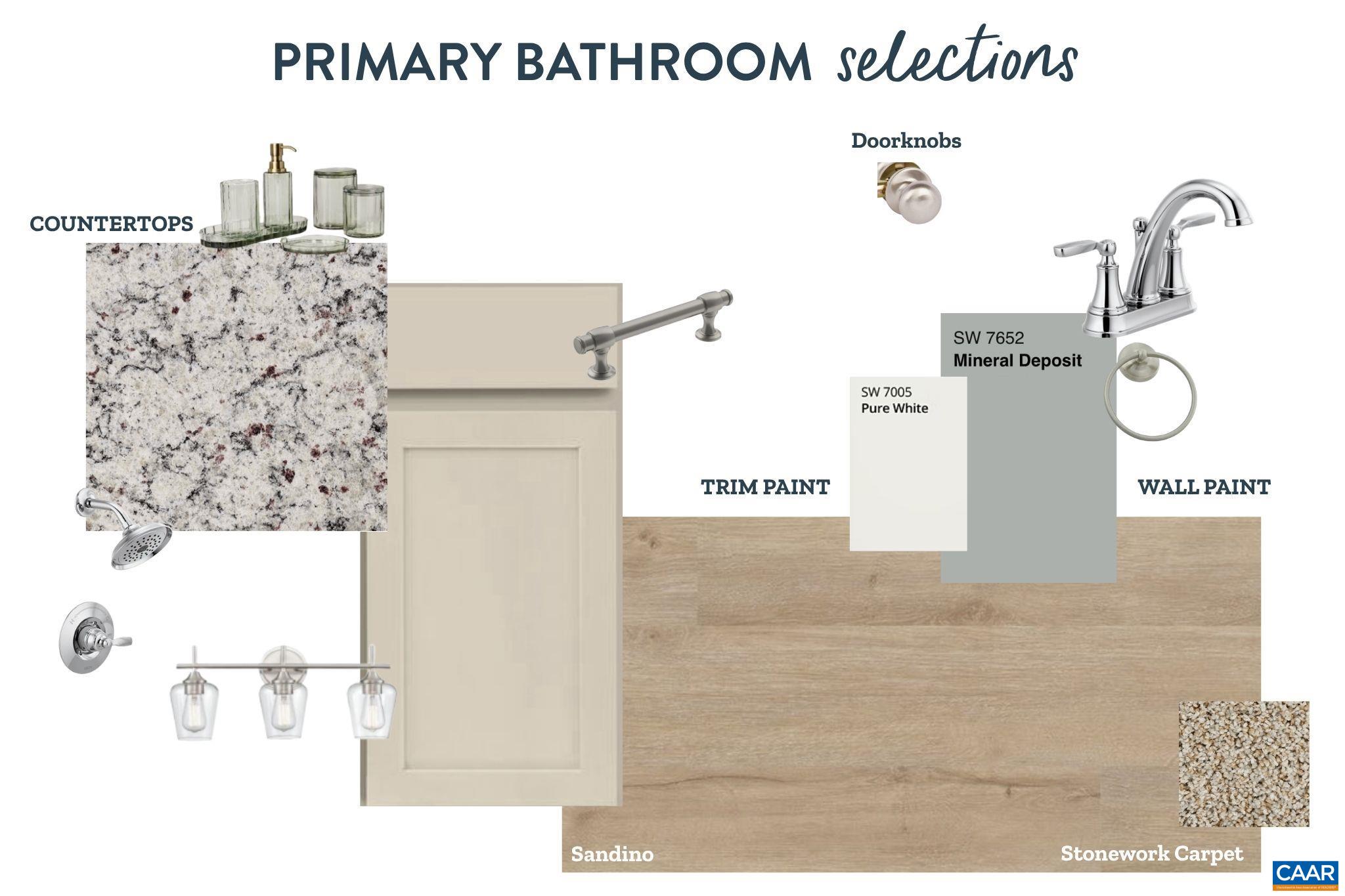 Primary Bathroom Design Selections