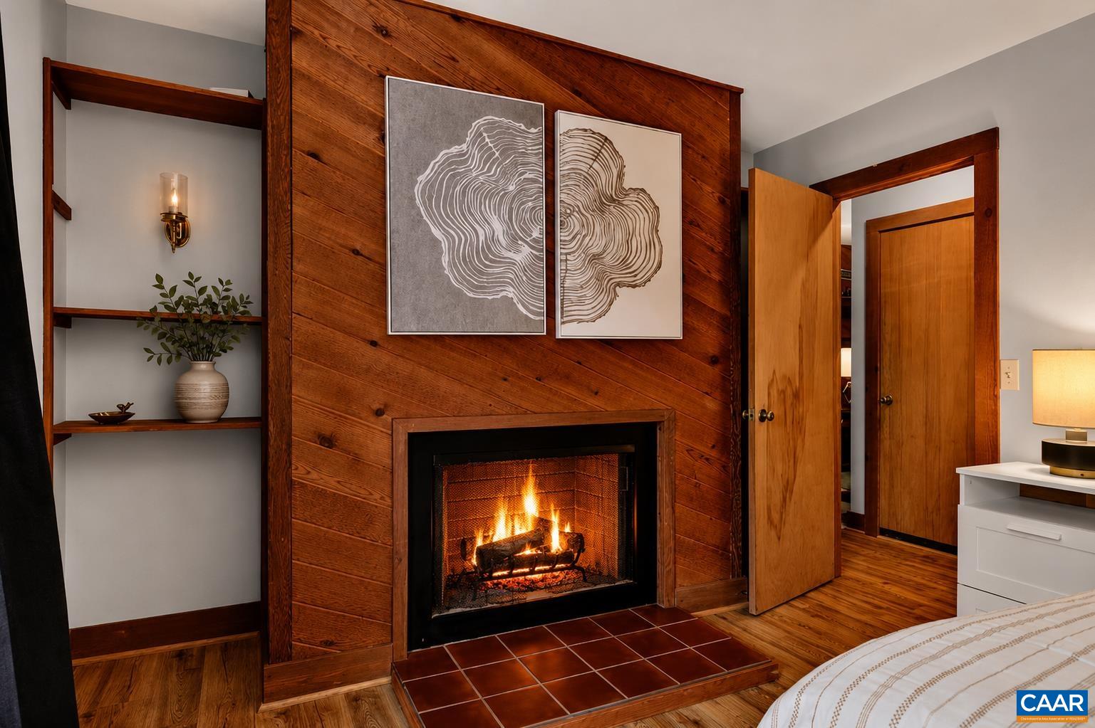 The primary suite has its own wood burning fireplace. The primary suite has its own wood burning fireplace.