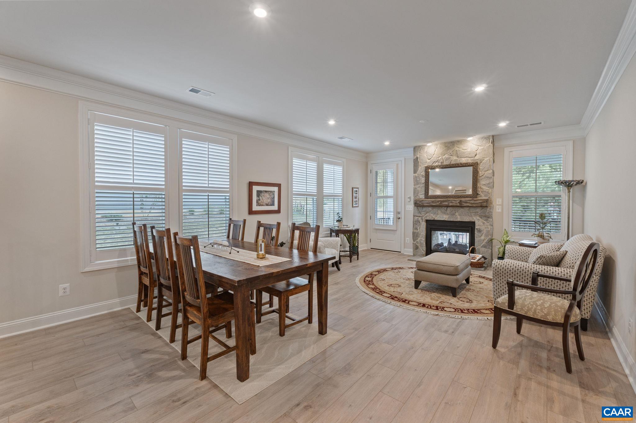 Dining area and family room.
