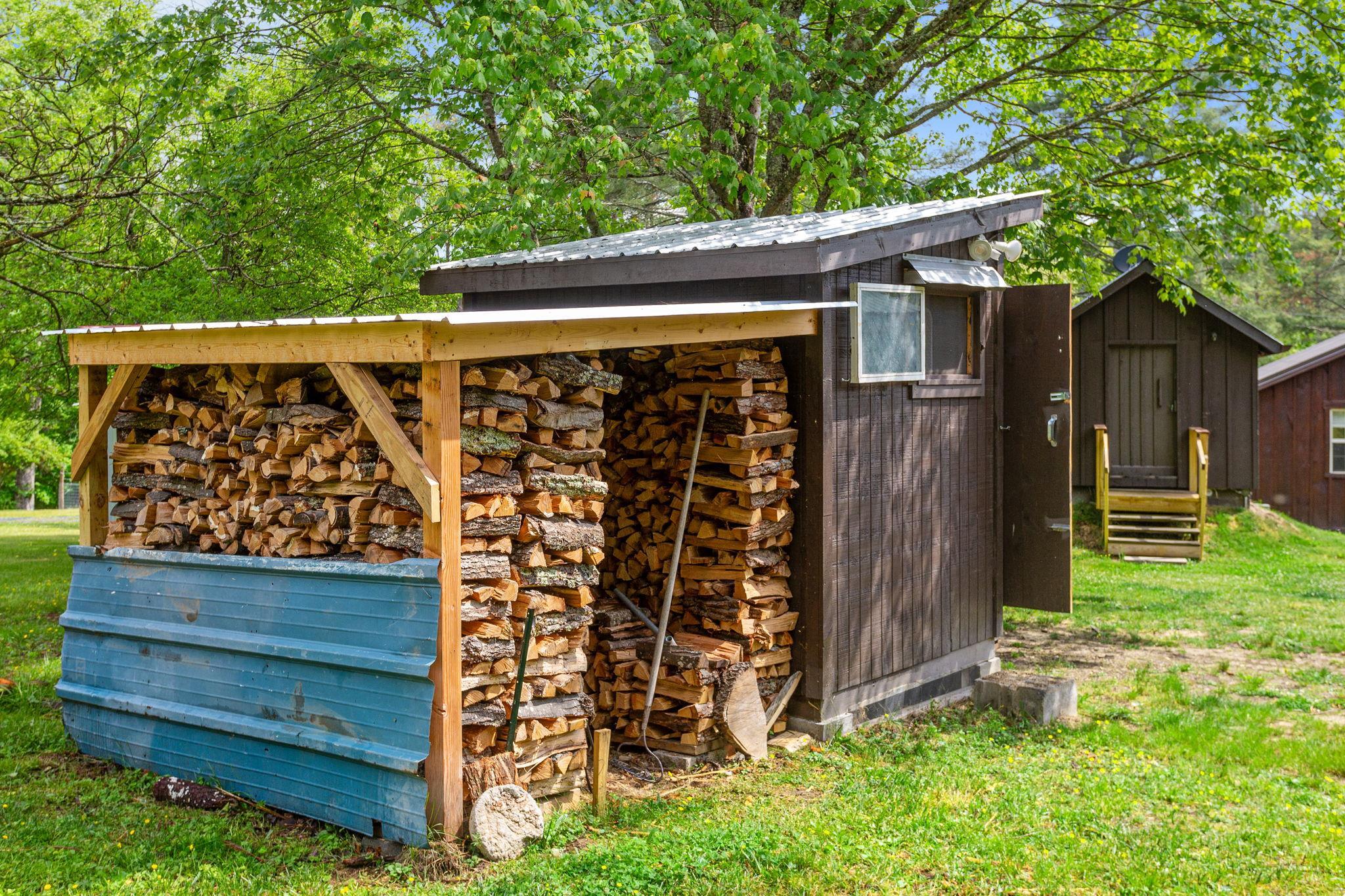back of chicken coop.