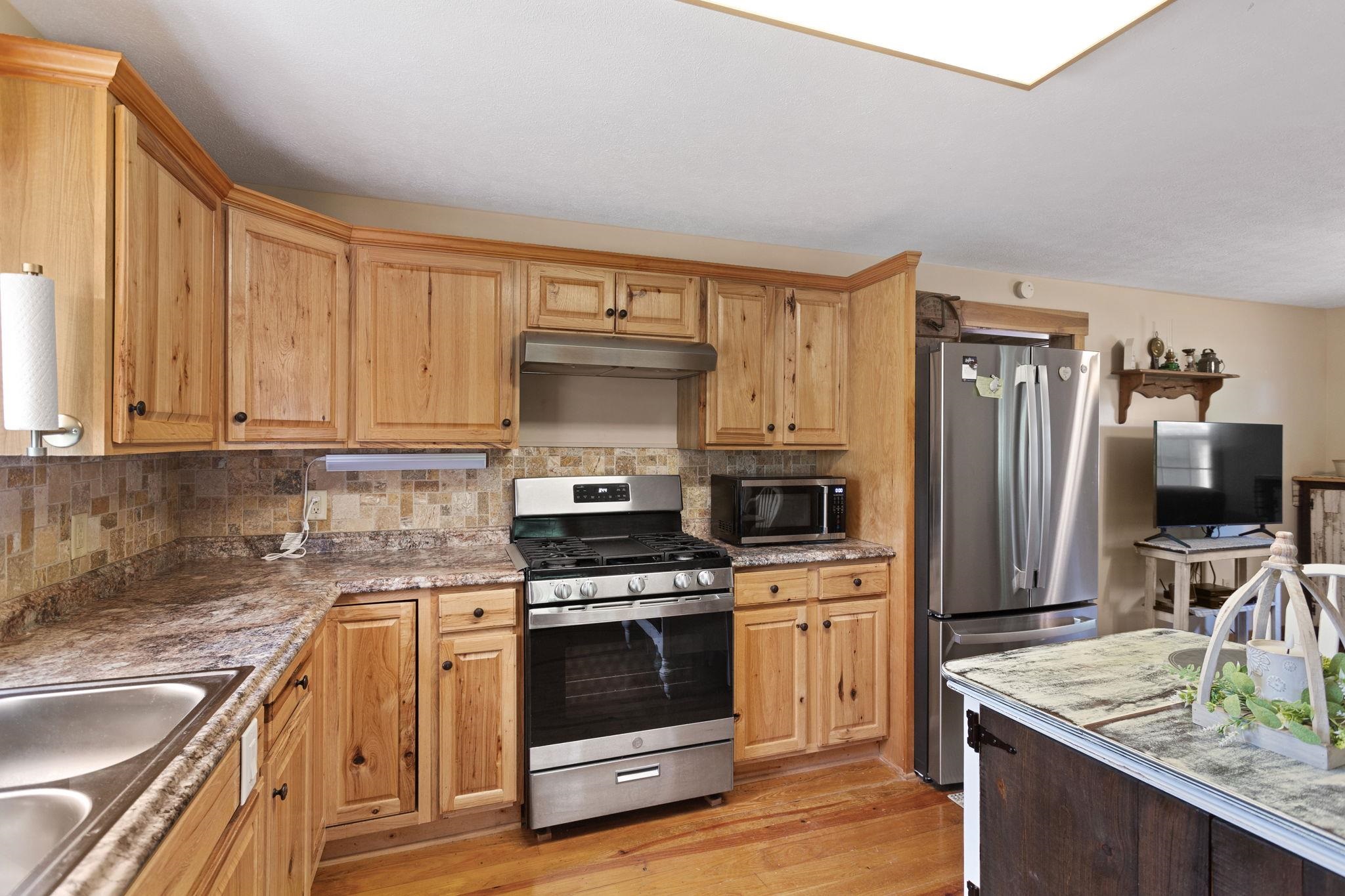 with stainless-steel appliances.