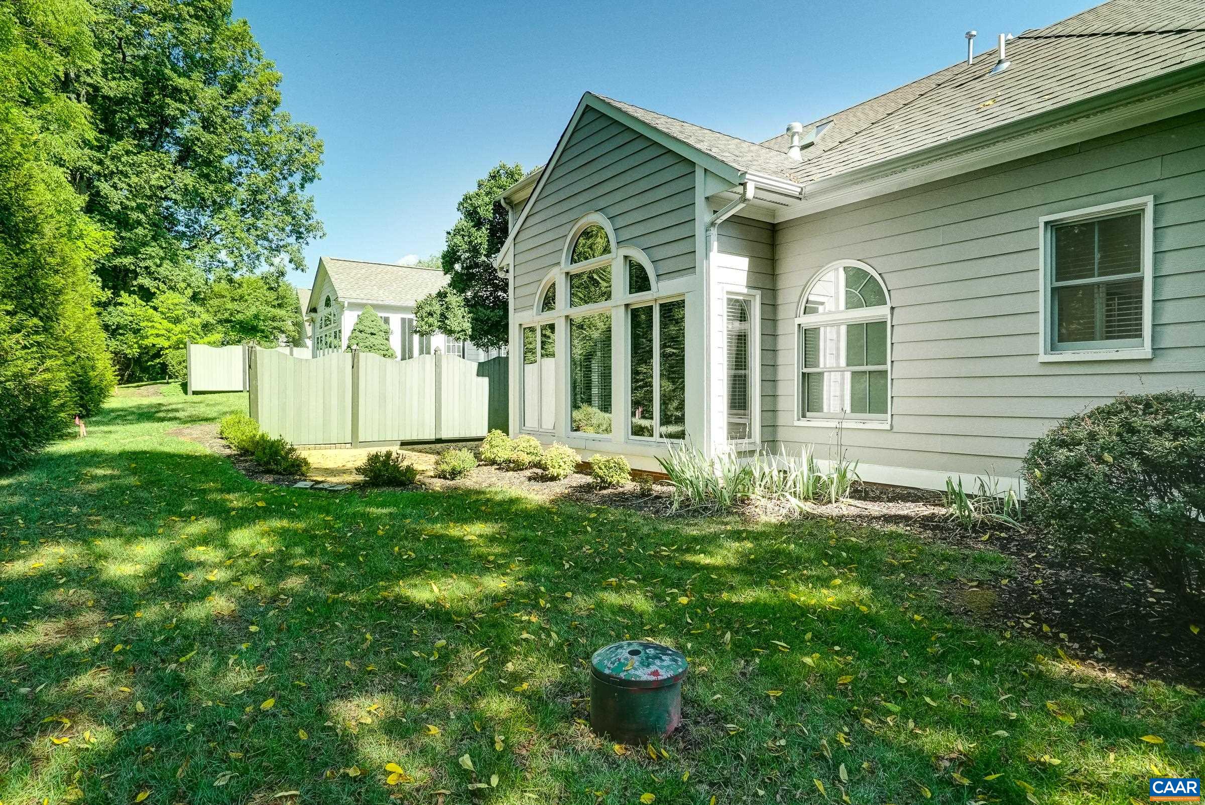 Shady flat back yard with garden space. Shady flat back yard with garden space.