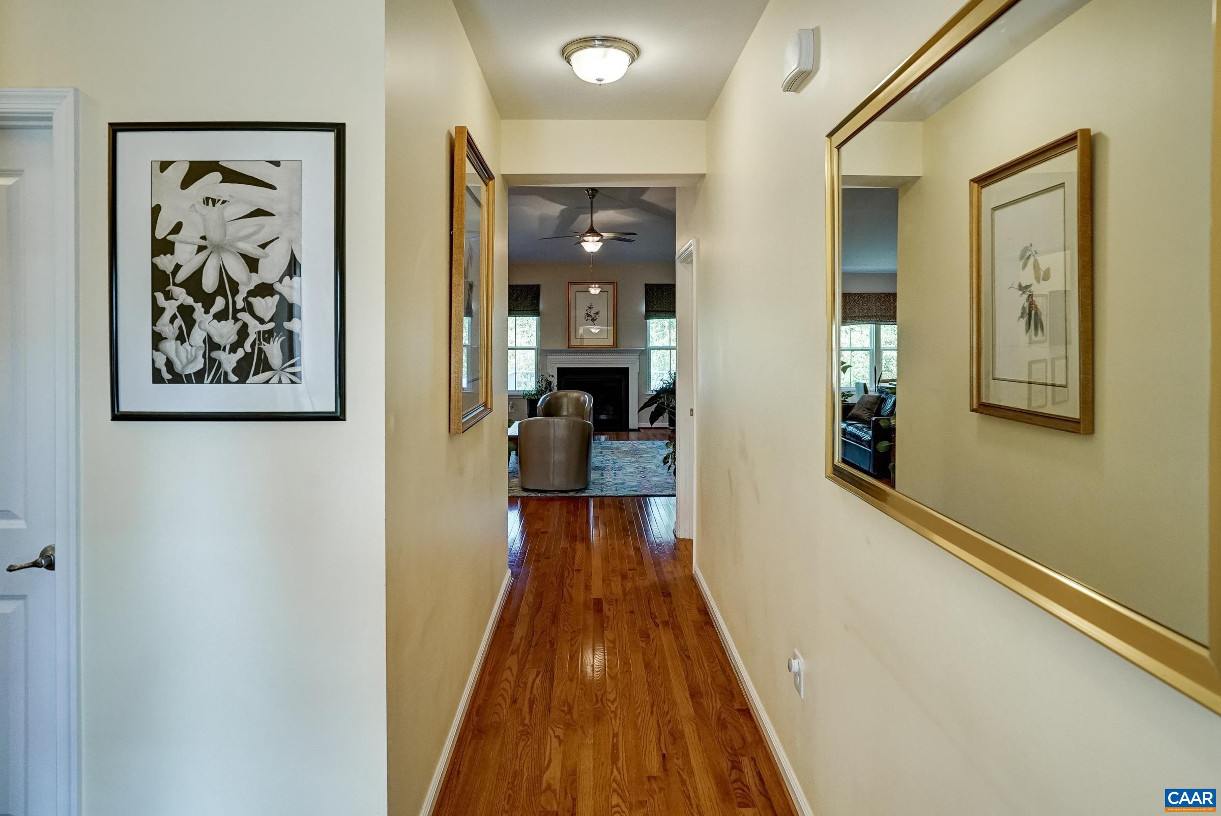 Hardwood floors throughout the main level living area. Hardwood floors throughout the main level living area.