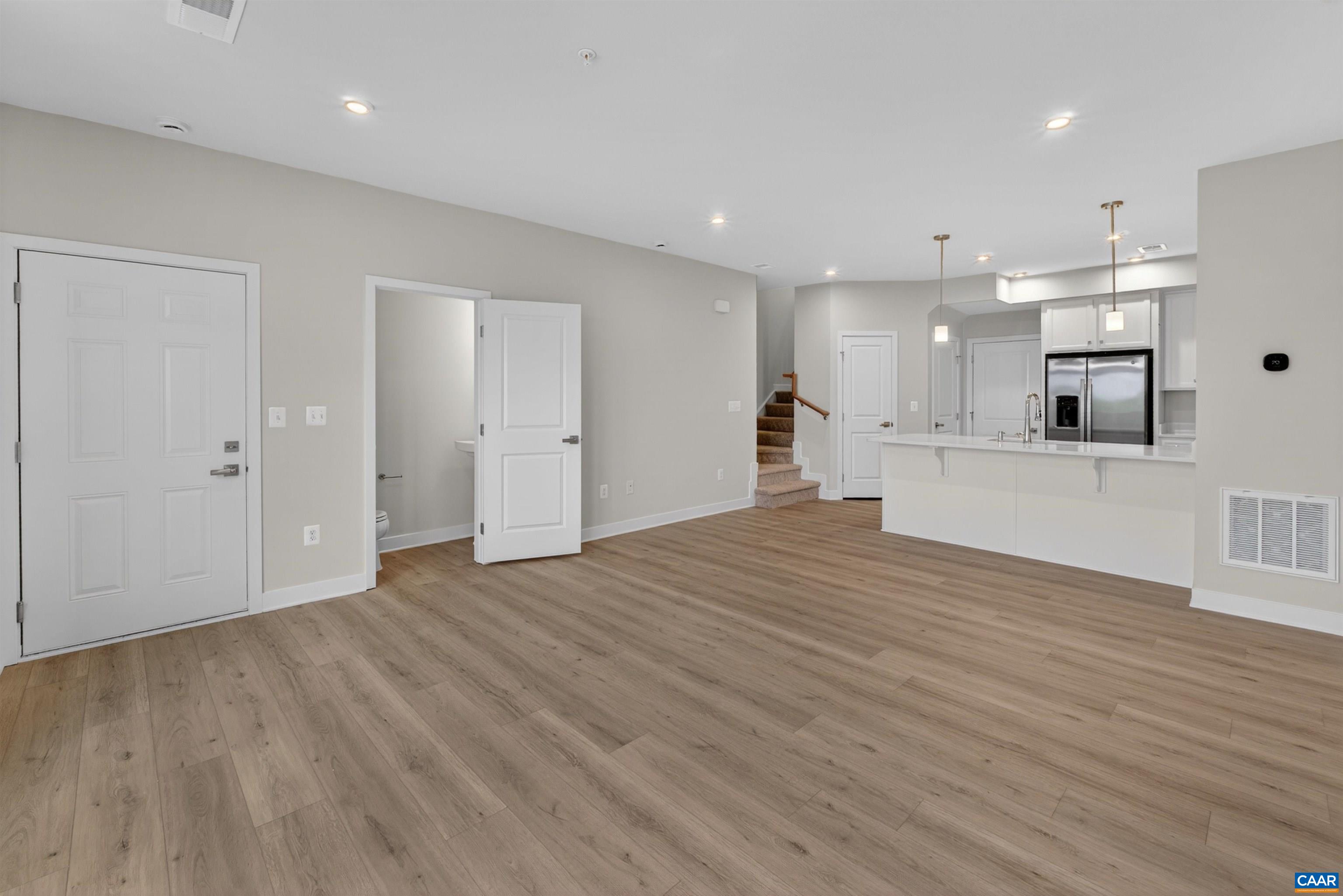 Looking into kitchen.
