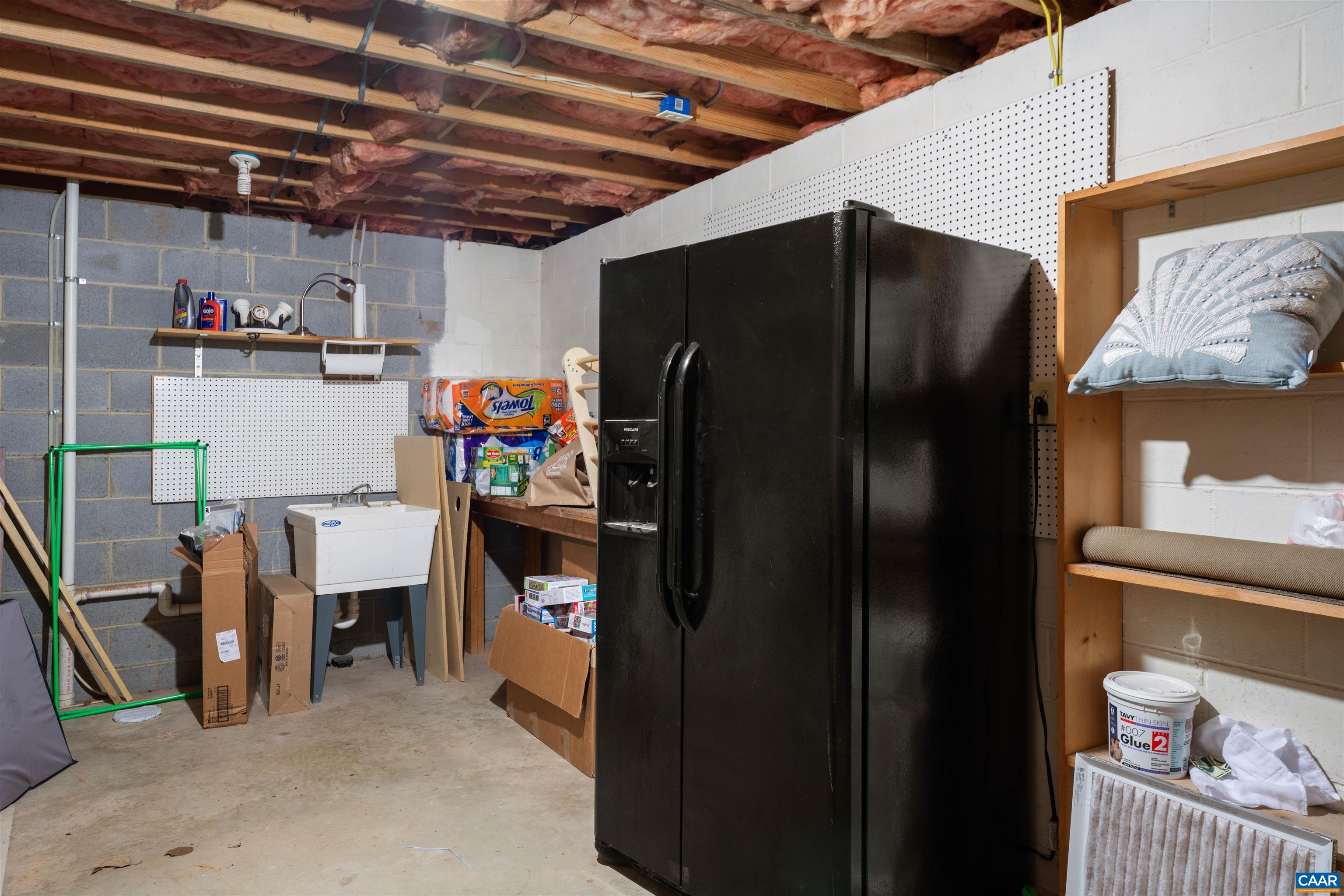 Basement Level Storage room. Has the hook up for a toilet already in place. Could be made into a bathroom. Basement Level Storage room. Has the hook up for a toilet already in place. Could be made into a bathroom.