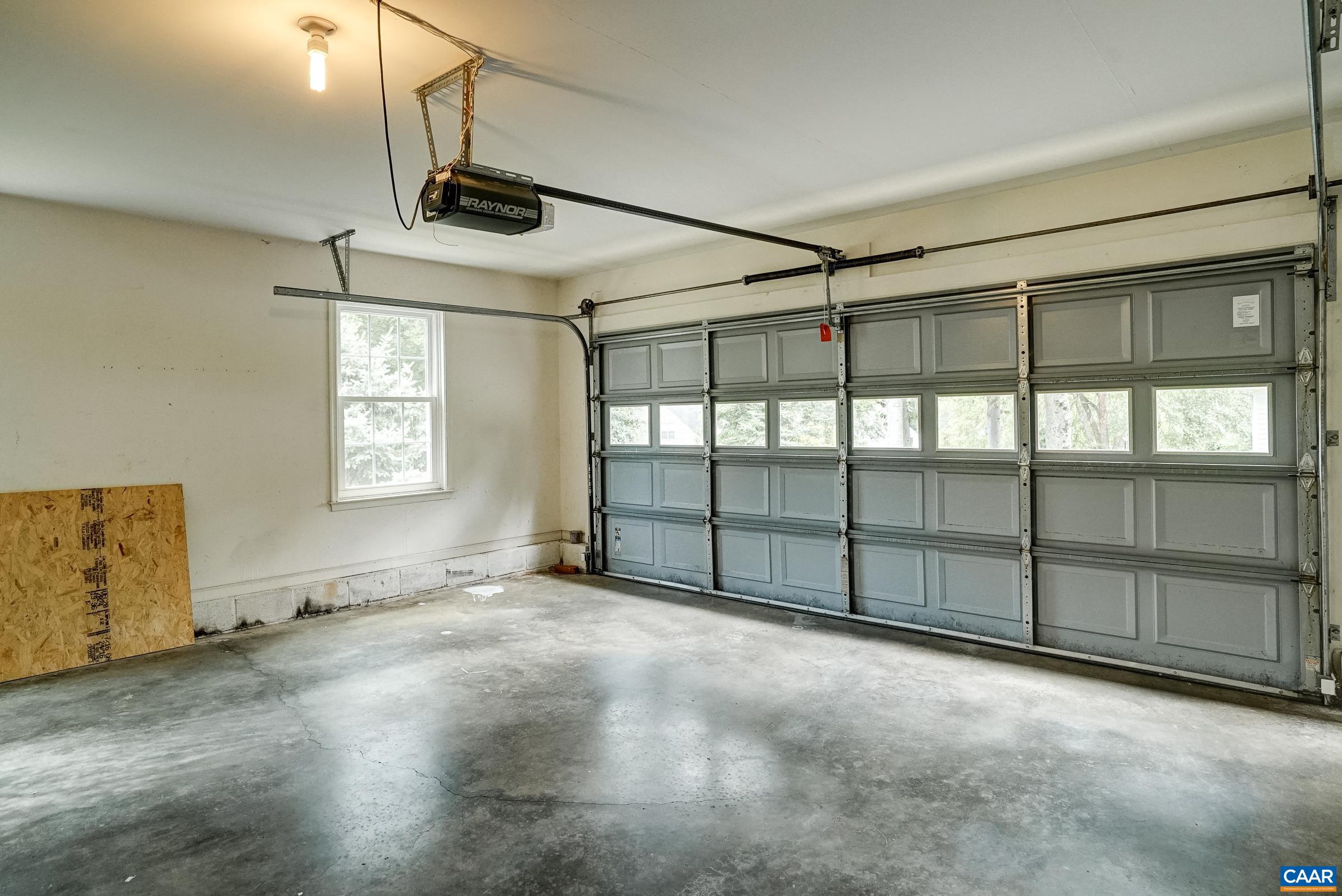 Two car garage. Two car garage.