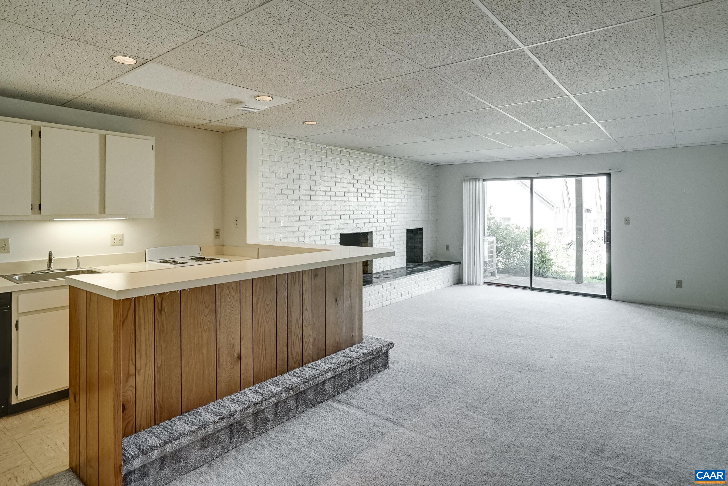 Huge rec room with kitchen in basement