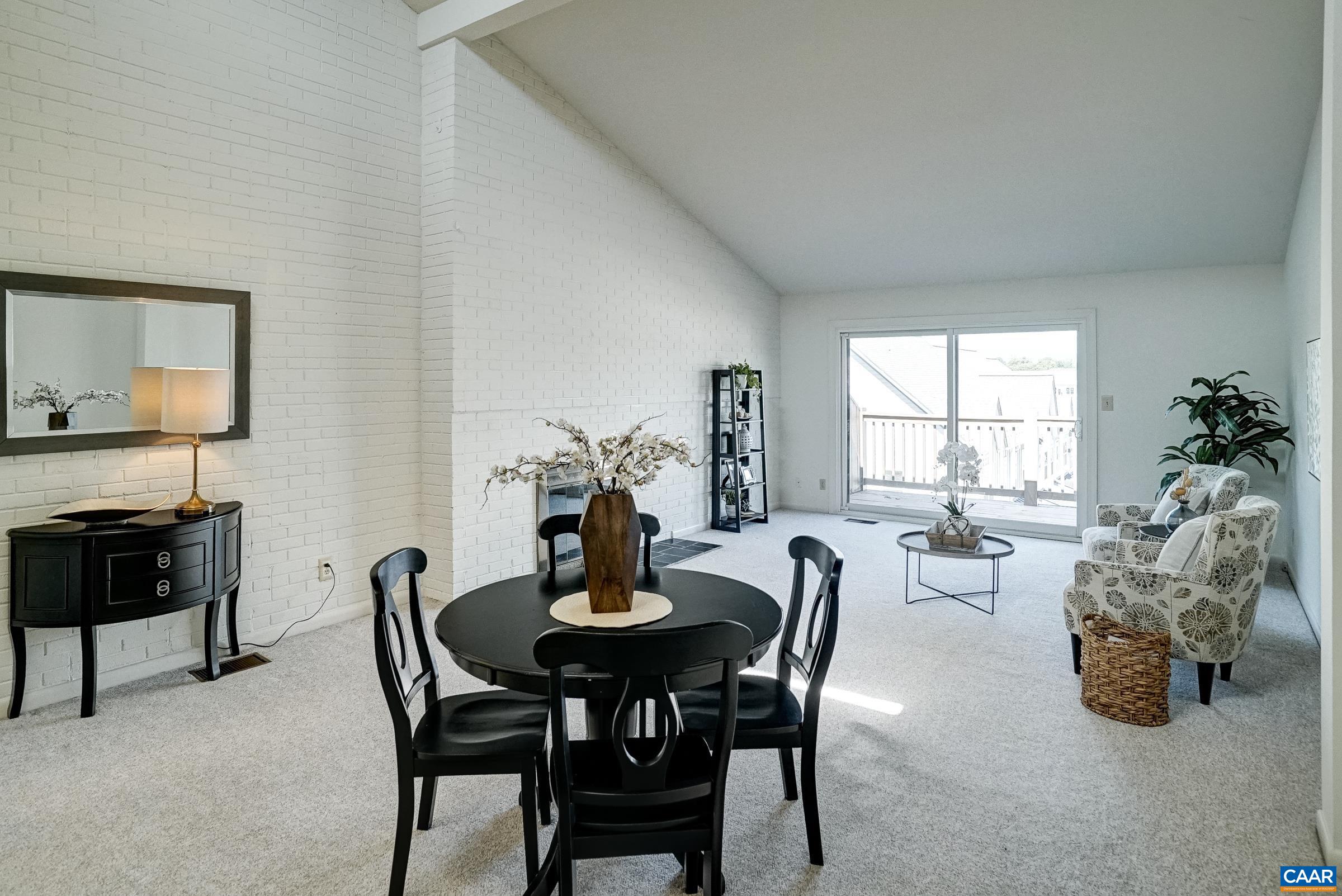 Vaulted great room with open floor plan