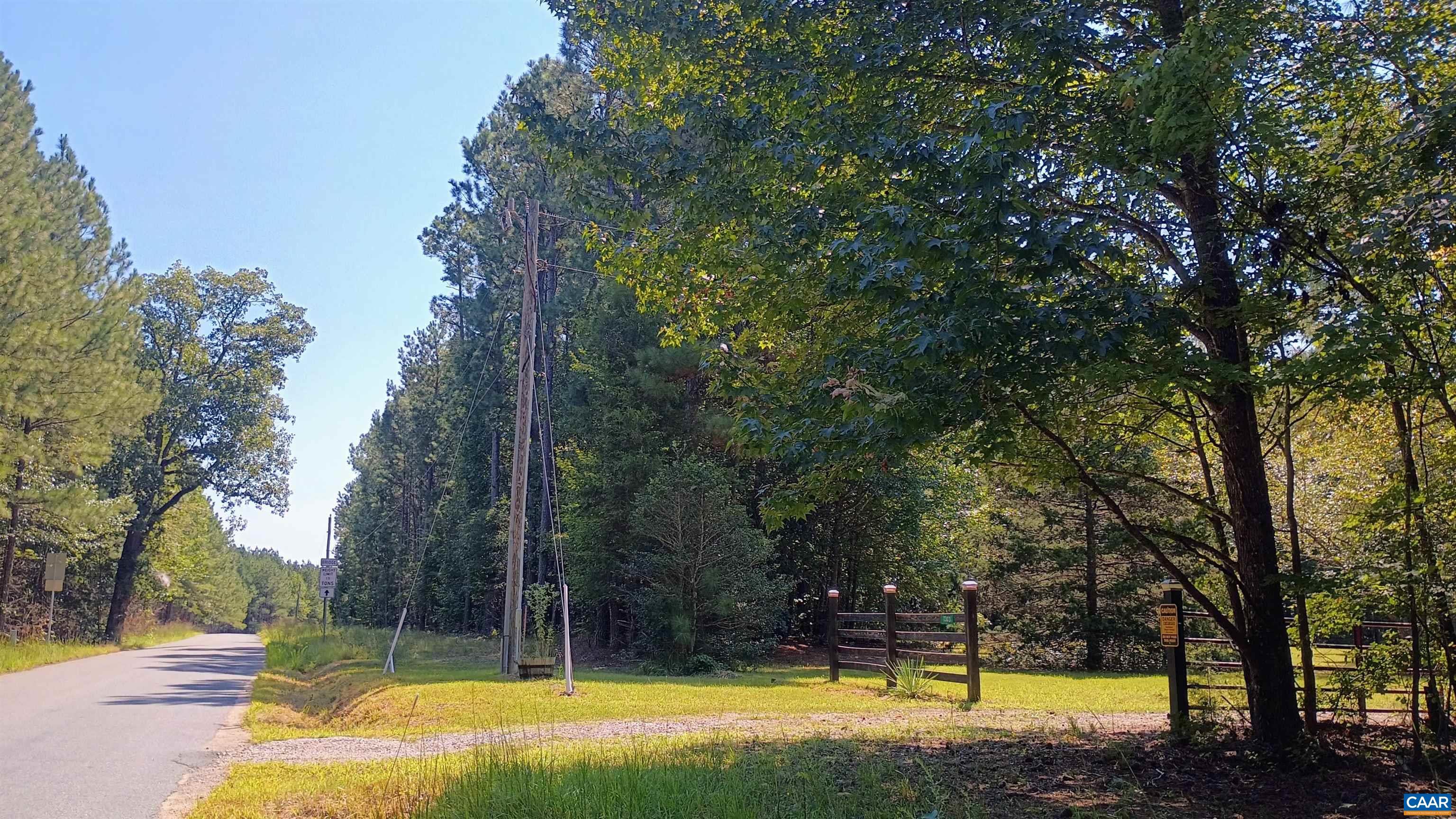 road frontage goes to approx the next power pole