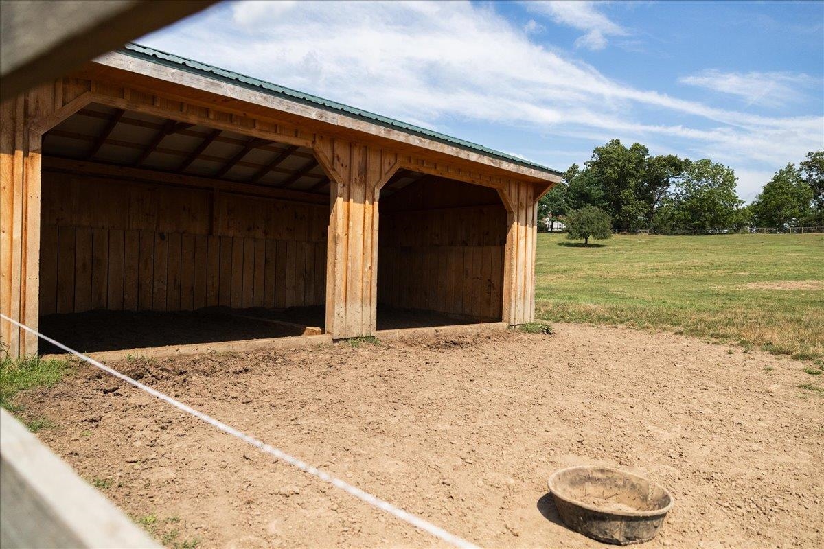 run-in shelters located throughout the property. Wood-frame construction with dirt floor and wood or metal siding. Typical size approximately 12' x 28'. run-in shelters located throughout the property. Wood-frame construction with dirt floor and wood or metal siding. Typical size approximately 12' x 28'.