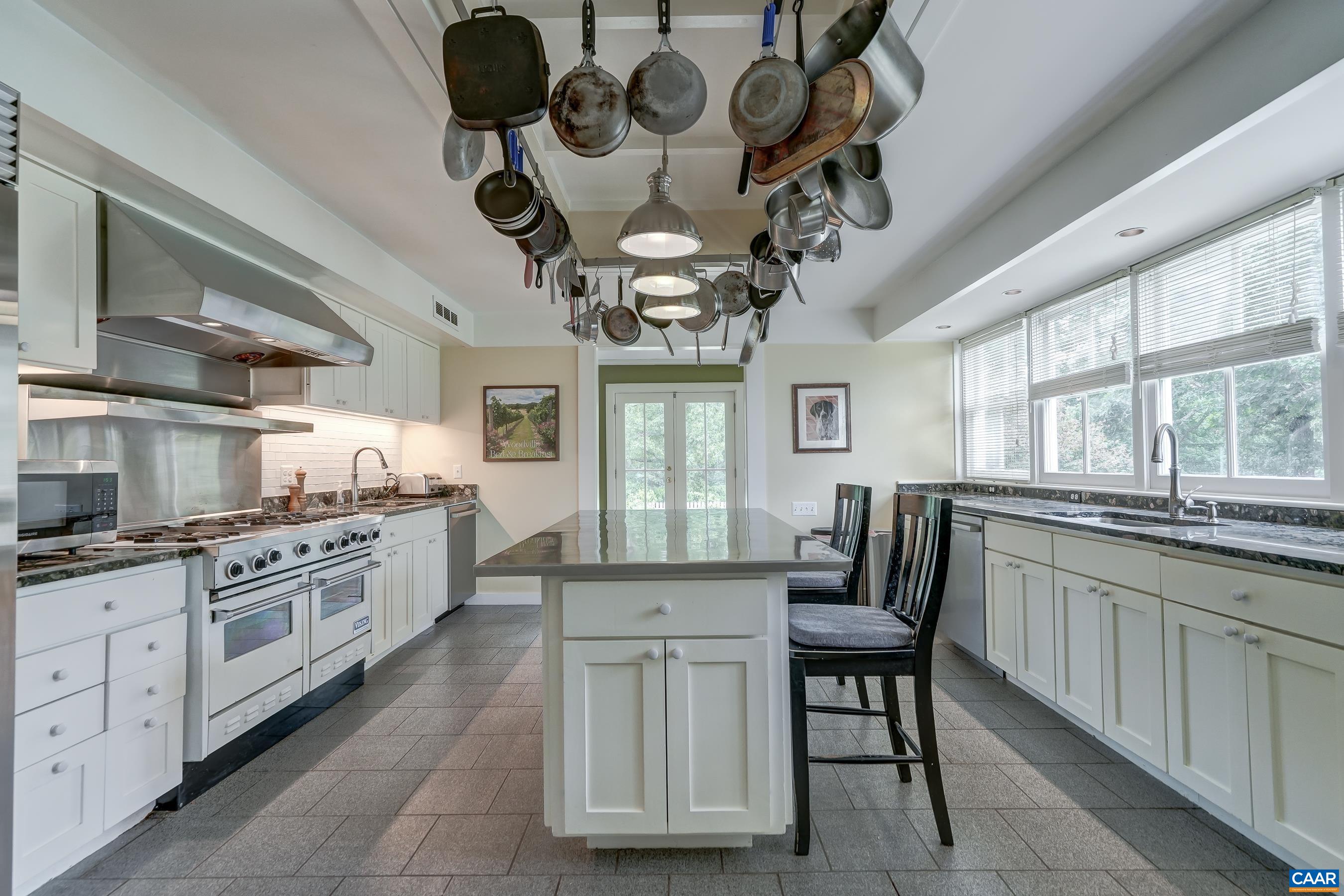 Gourmet kitchen with professional grade appliances.