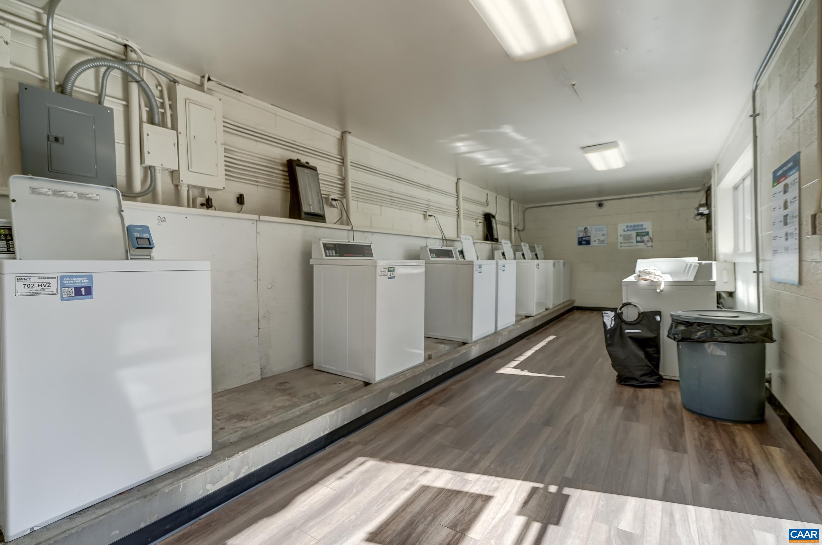 Community laundry in building. Community laundry in building.