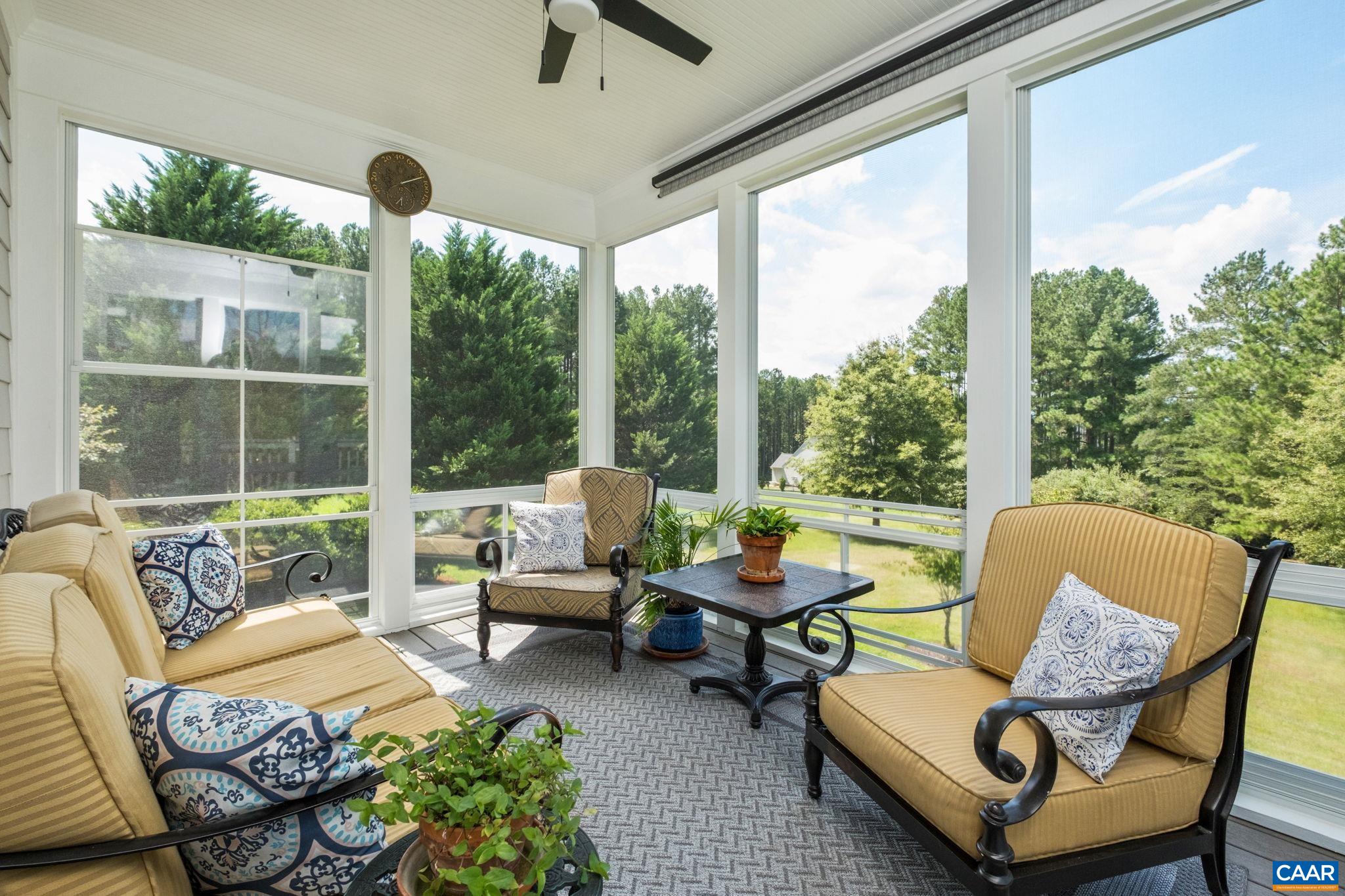 A showcase feature of the home is the new four seasons sunroom. The sunroom features custom ordered EZ-Screen windows and door, and a sun shade. A showcase feature of the home is the new four seasons sunroom. The sunroom features custom ordered EZ-Screen windows and door, and a sun shade.
