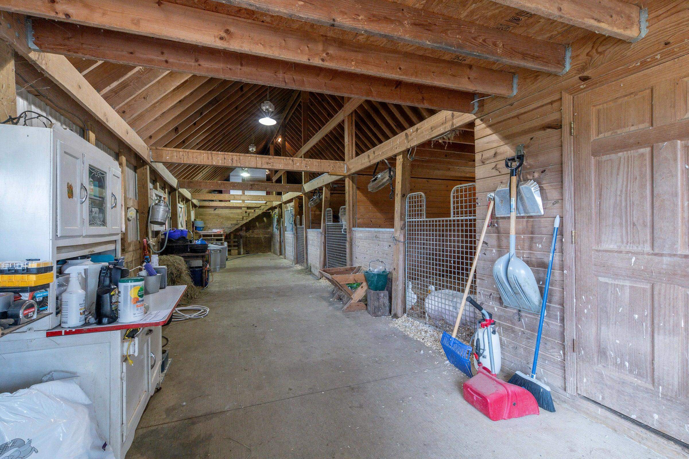 Barn main center aisle Barn main center aisle
