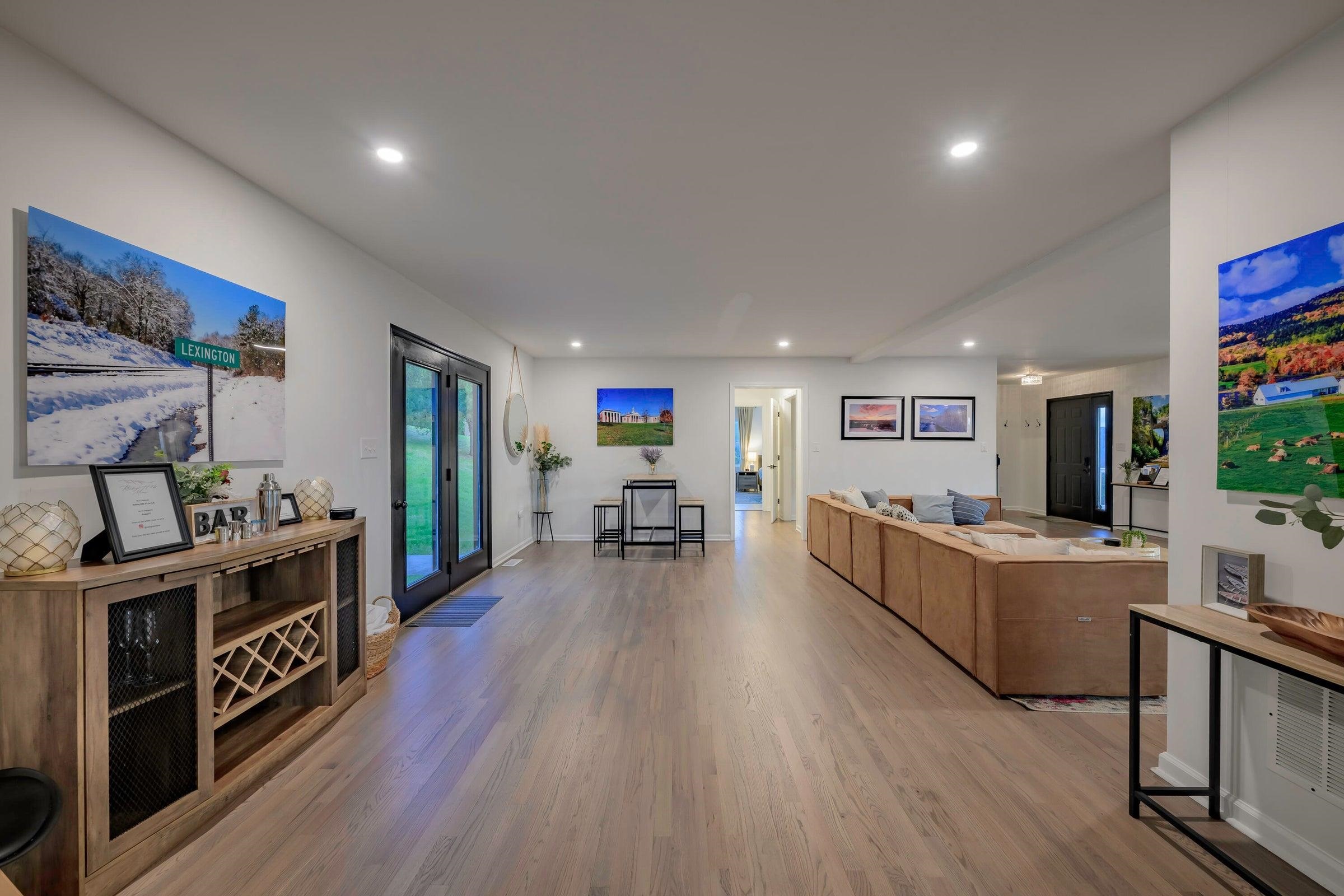 Original hardwood floors have been refinished.