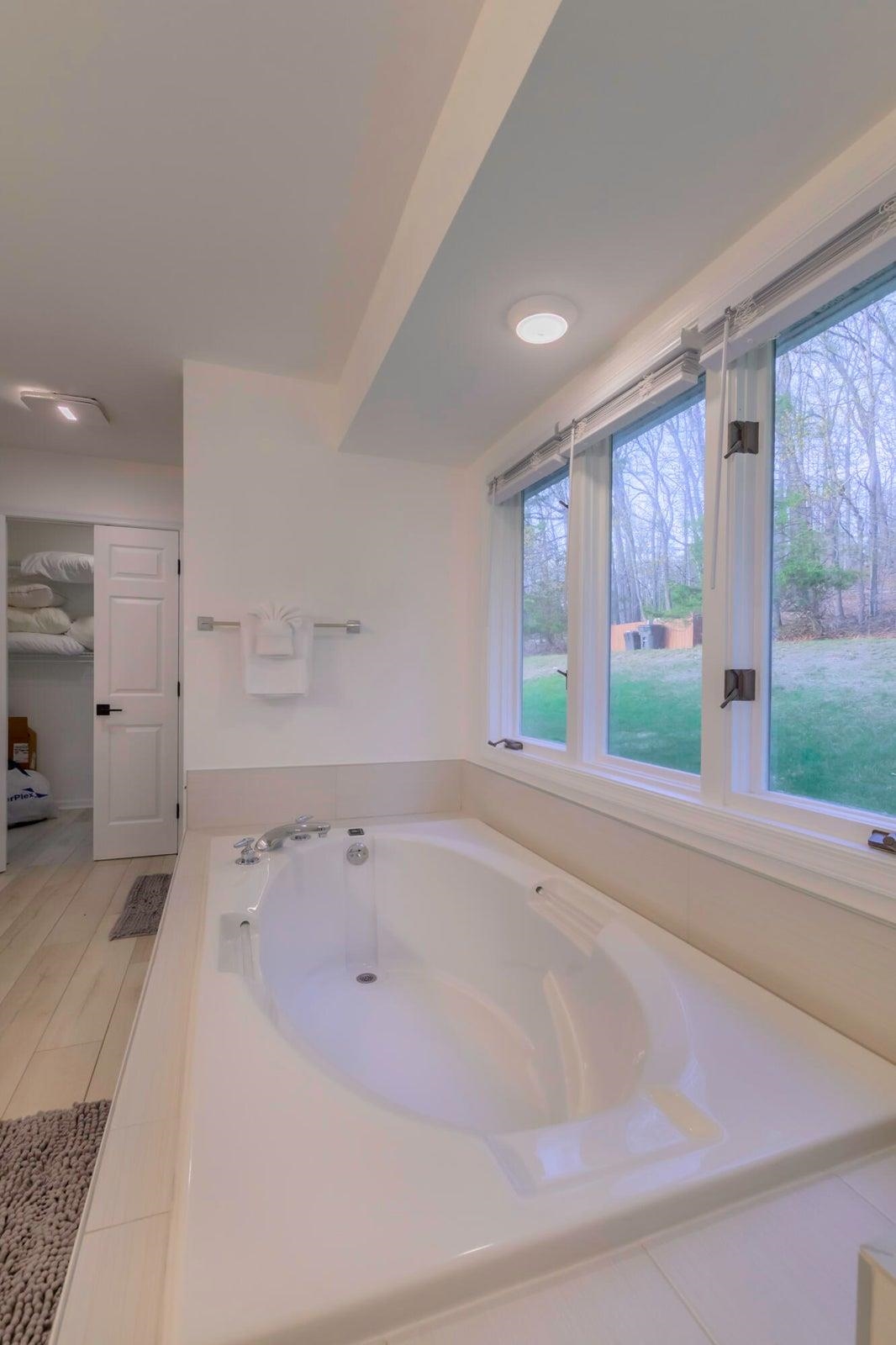 Soaking tub in the 1st floor Master Bath.