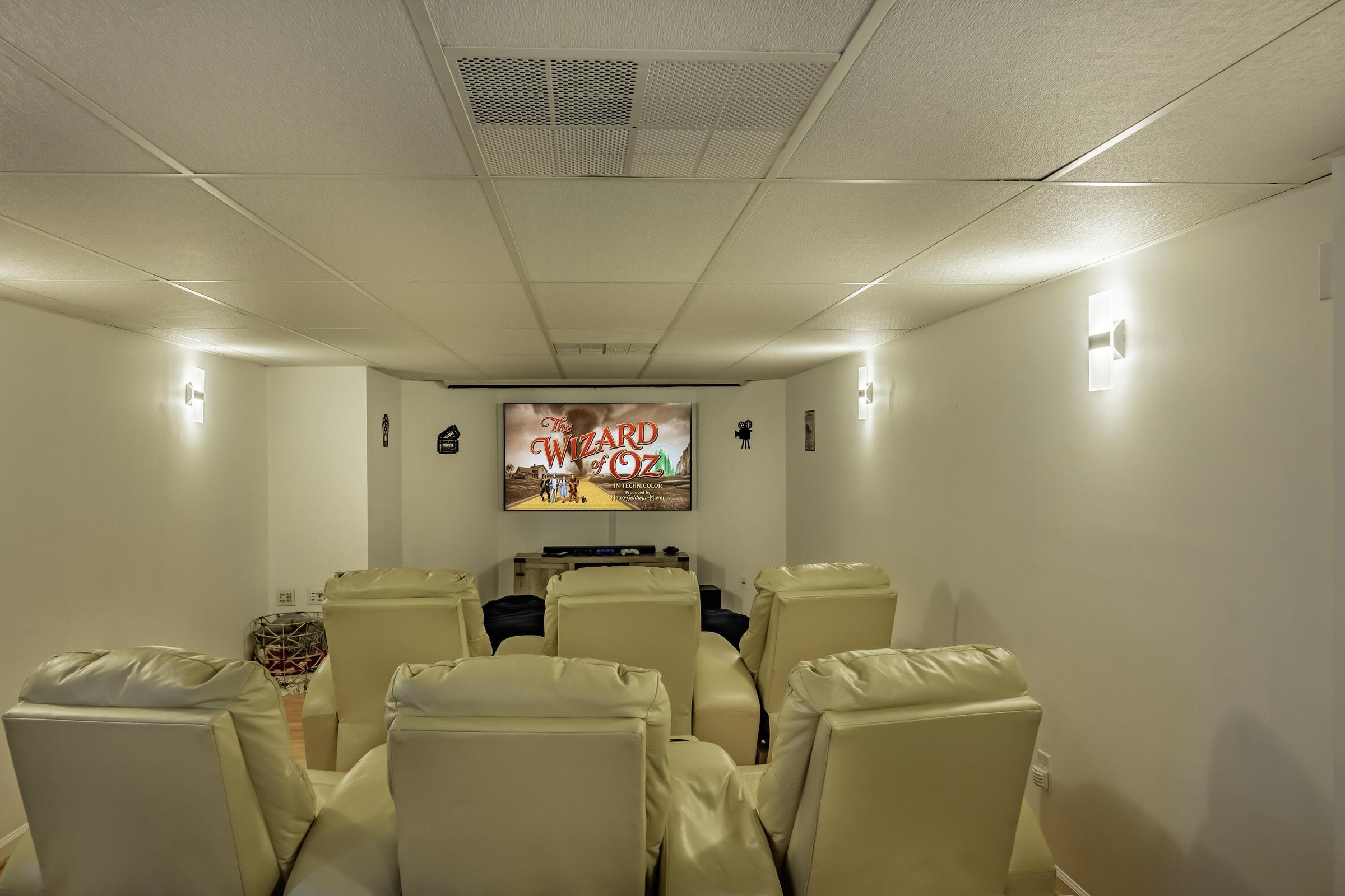 Movie Room!!! Featuring large comfortable chairs.