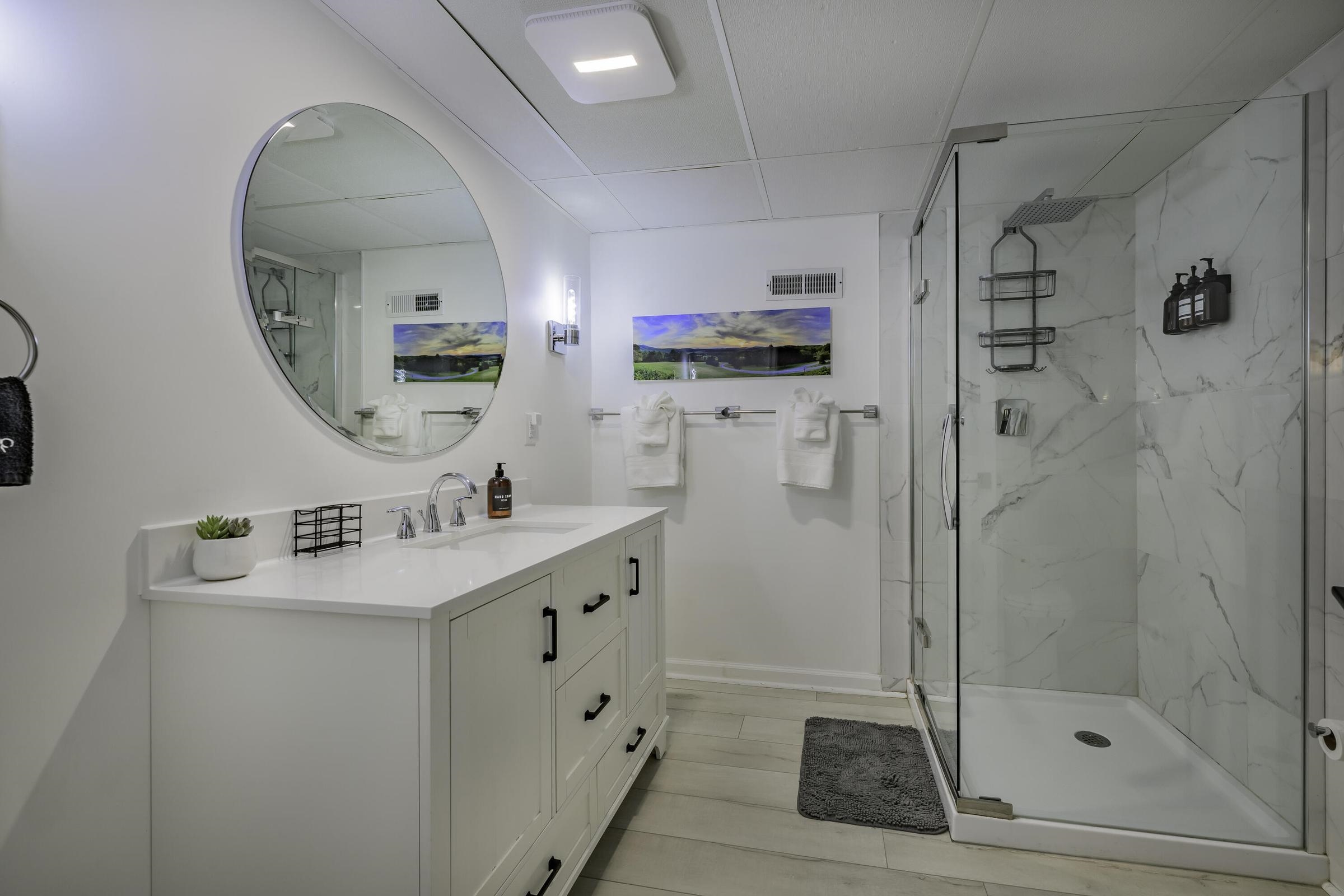 Lower level Master Bath with gorgeous shower.
