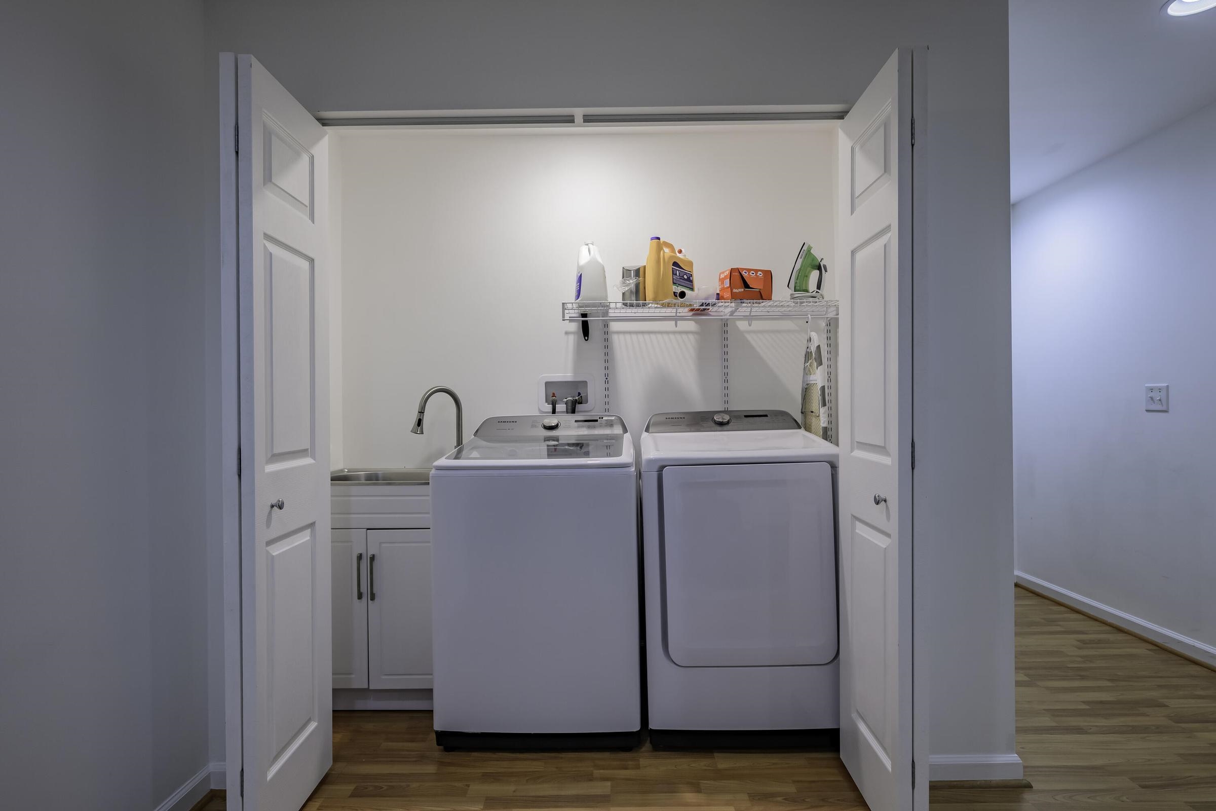 Newly created Laundry area in the Lower Level.
