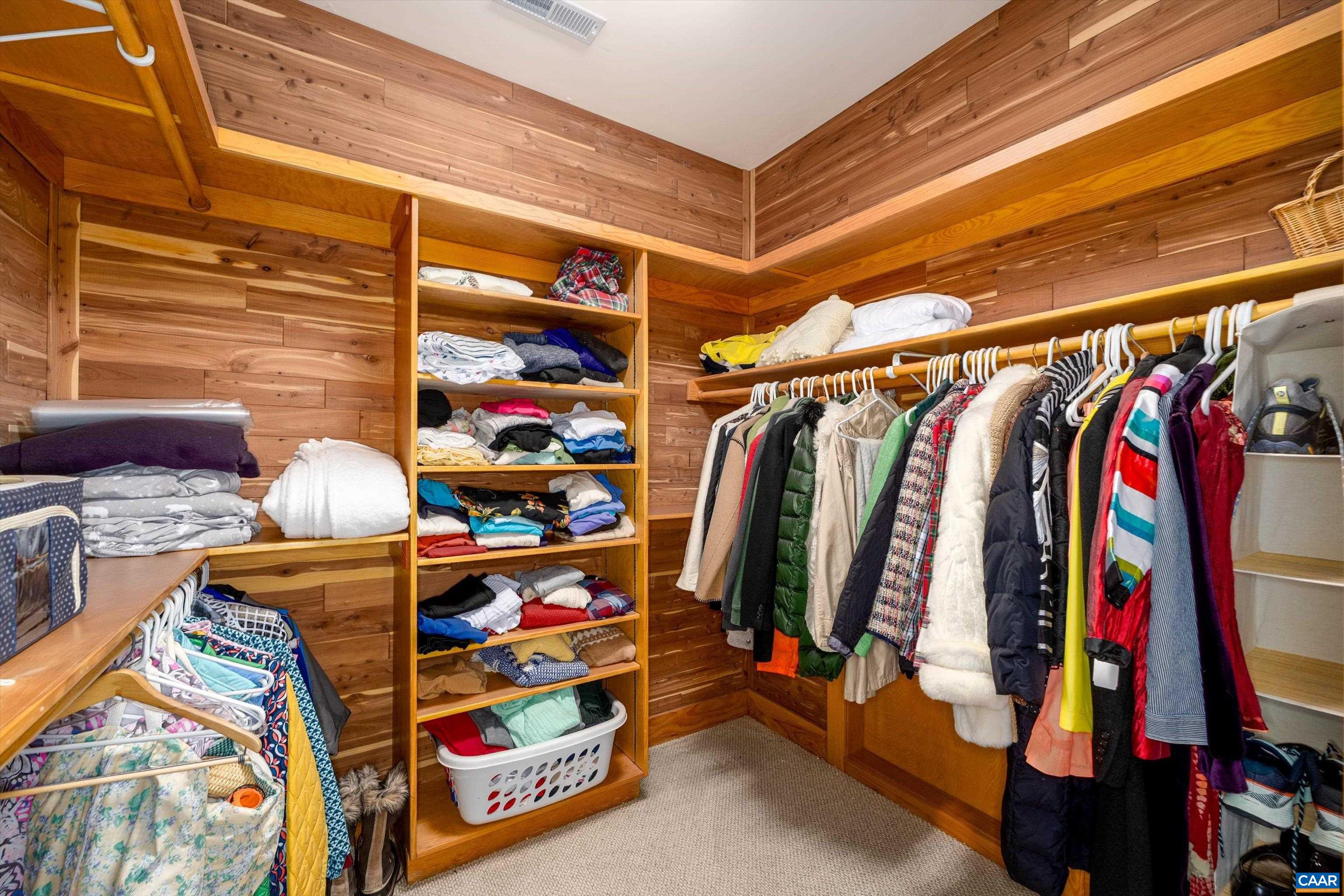 Large cedar closet on lower level Large cedar closet on lower level