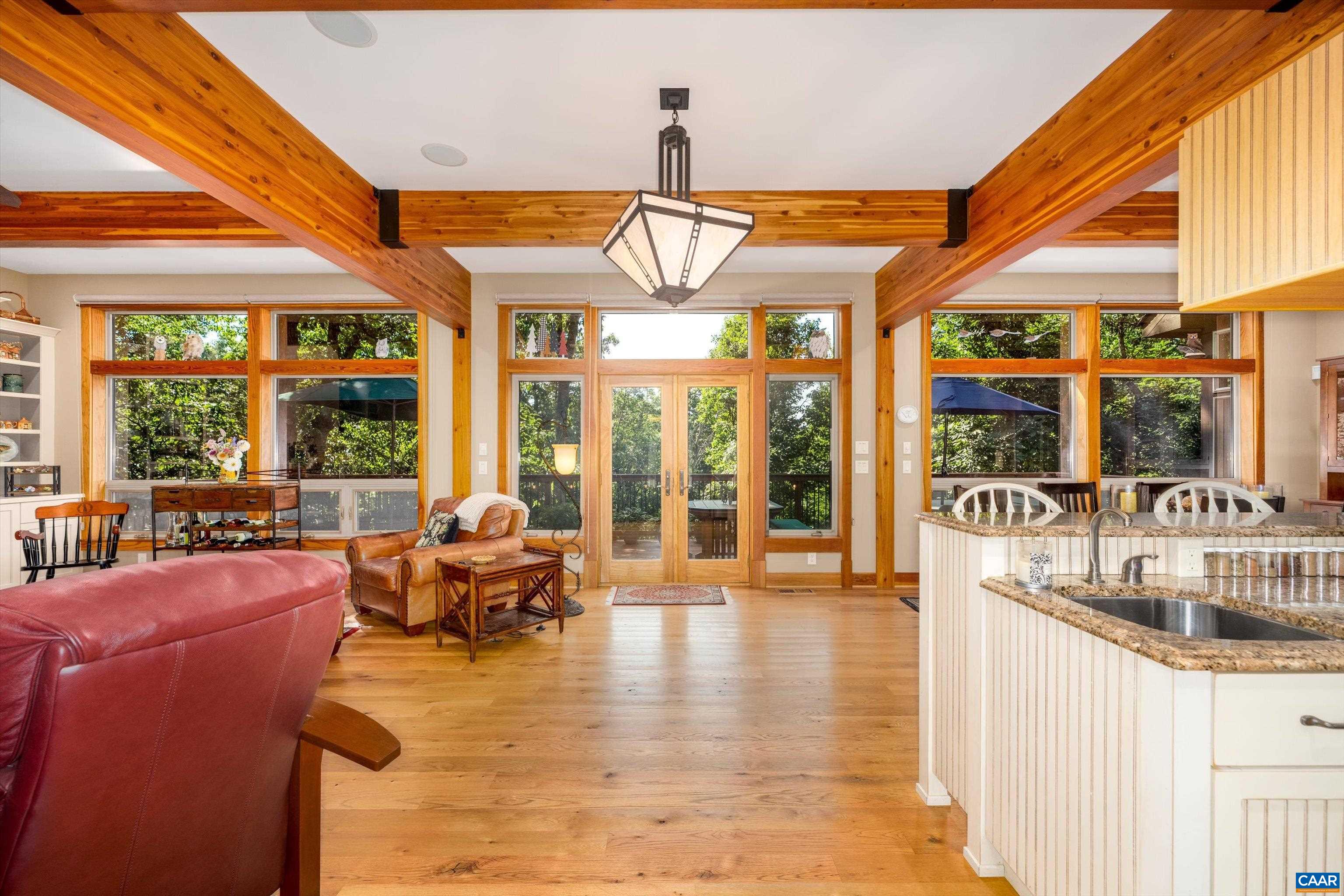 Antique oak floors through main level Antique oak floors through main level