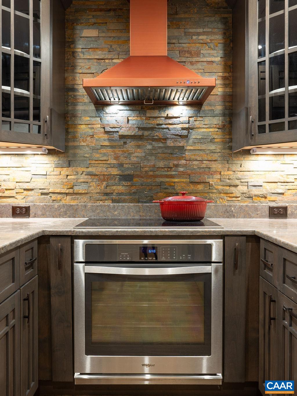 Custom cabinets, stone tile backsplash, ... Custom cabinets, stone tile backsplash, ...