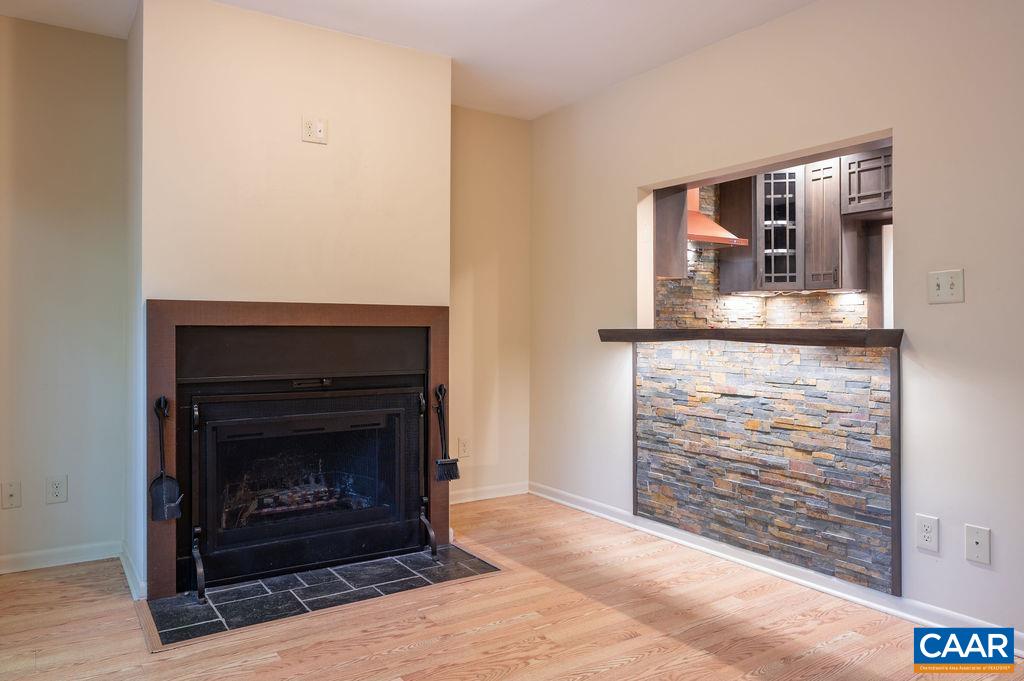 Gas burning fireplace in the living room Gas burning fireplace in the living room