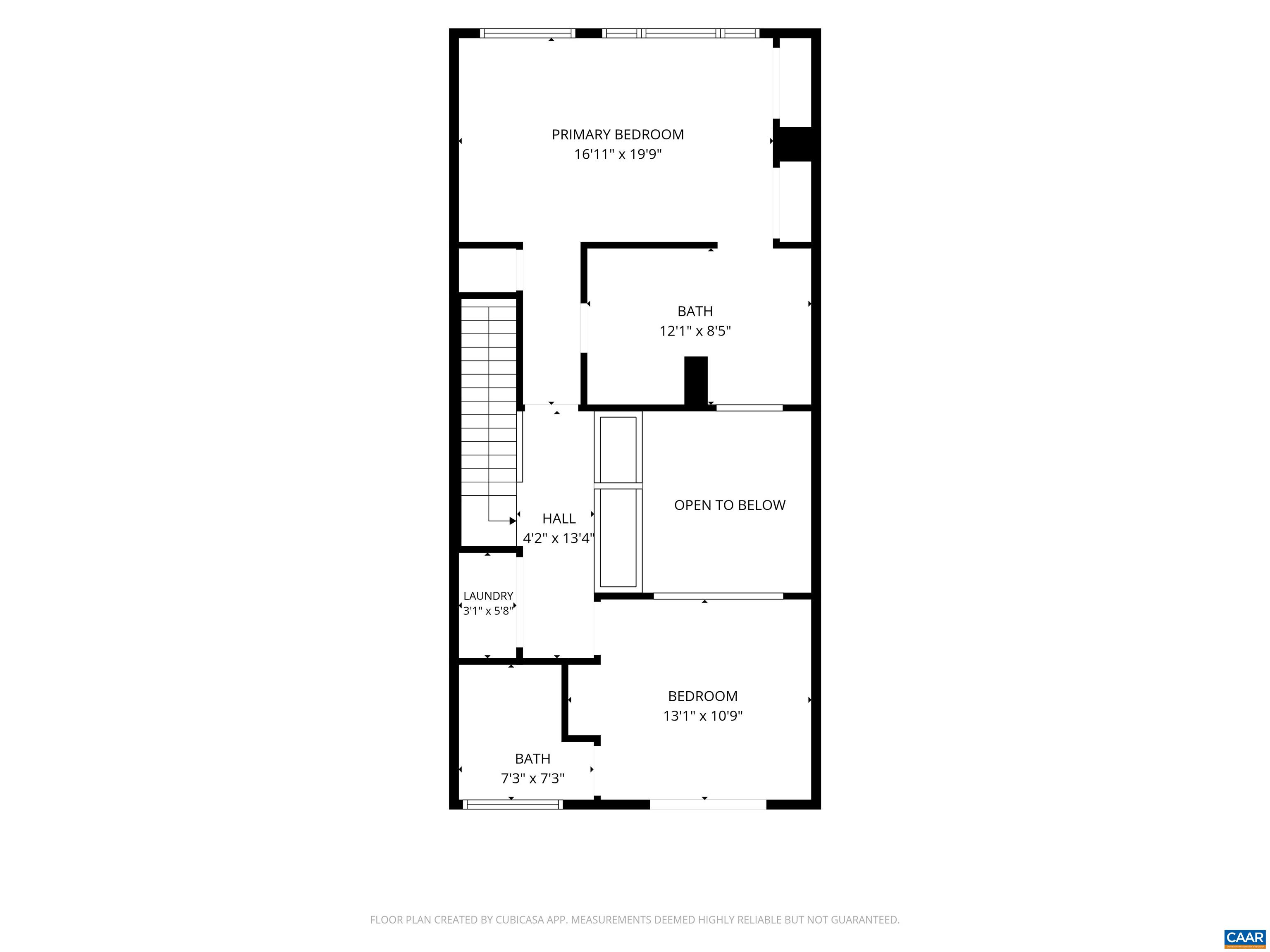 Second level floor plan Second level floor plan