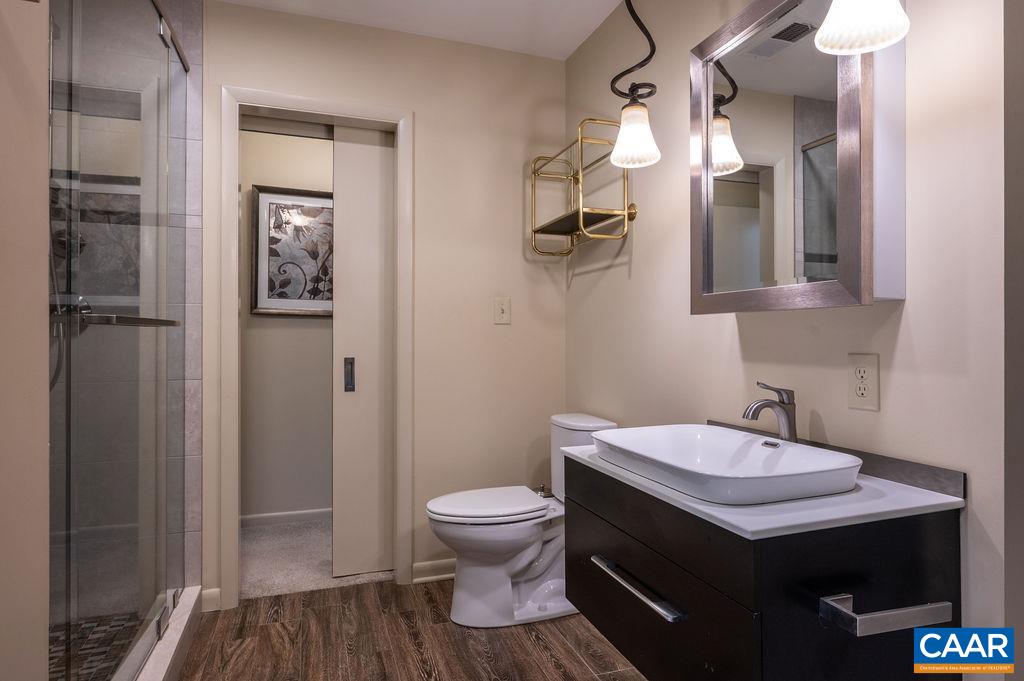 Primary bath is nicely renovated Primary bath is nicely renovated