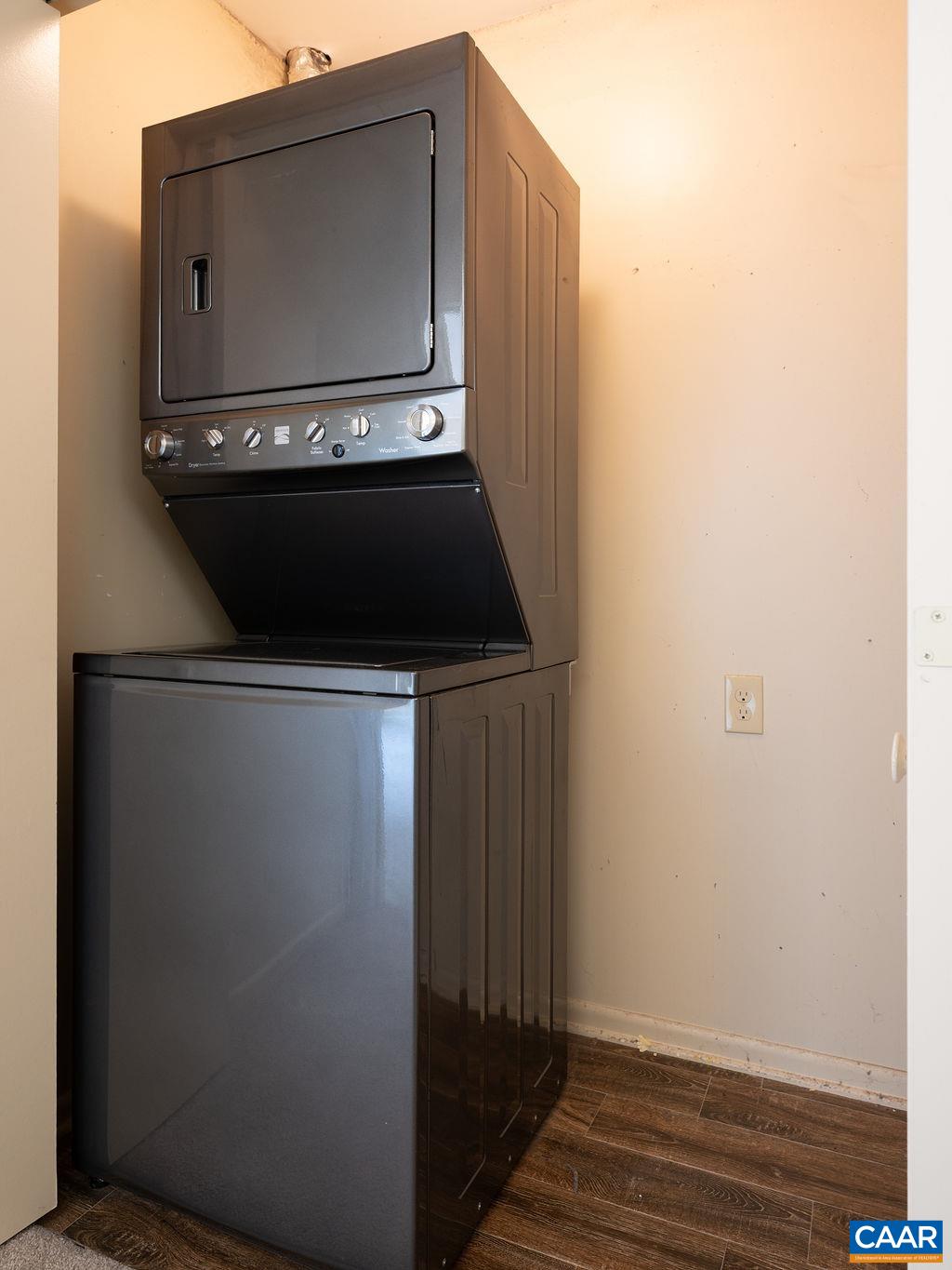 Stack washer dryer in the hall closet Stack washer dryer in the hall closet