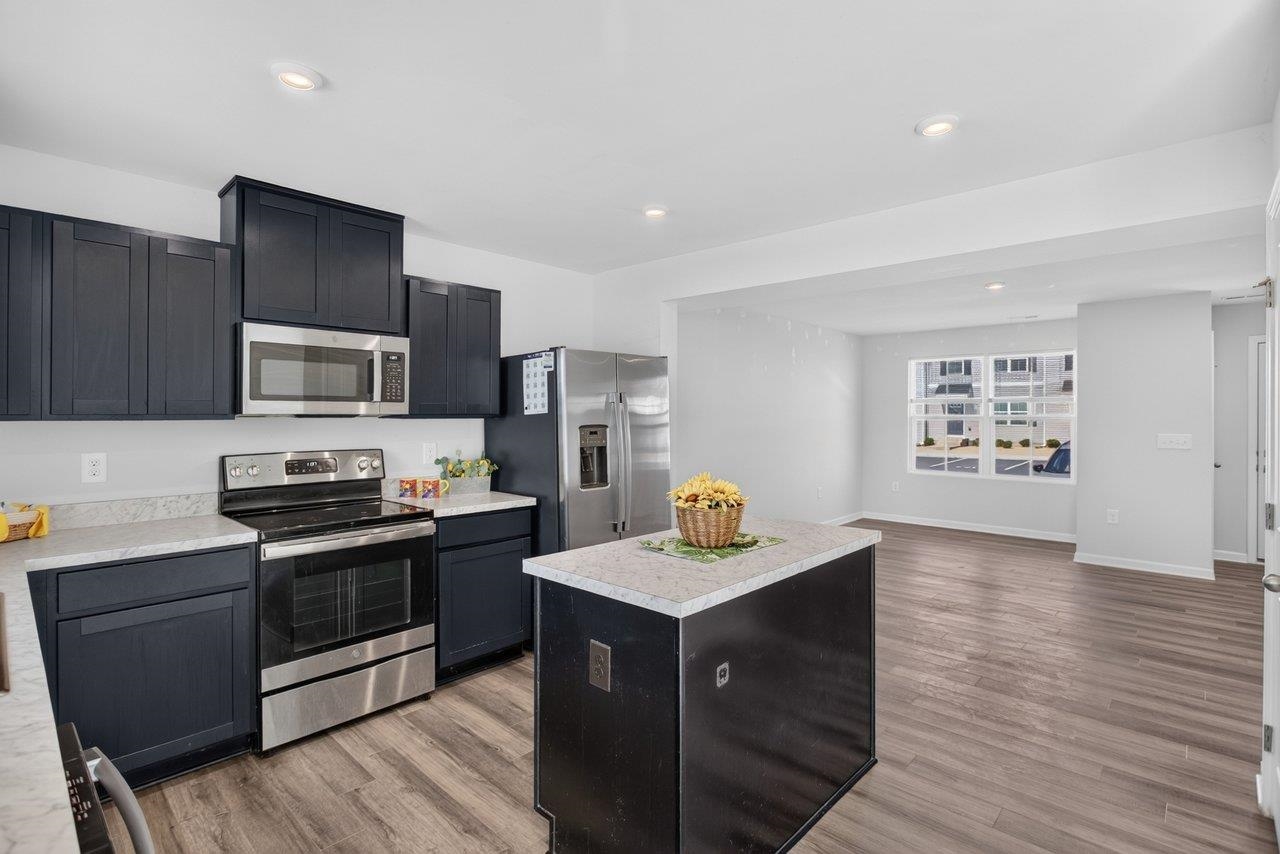 Ample cabinet and counter space