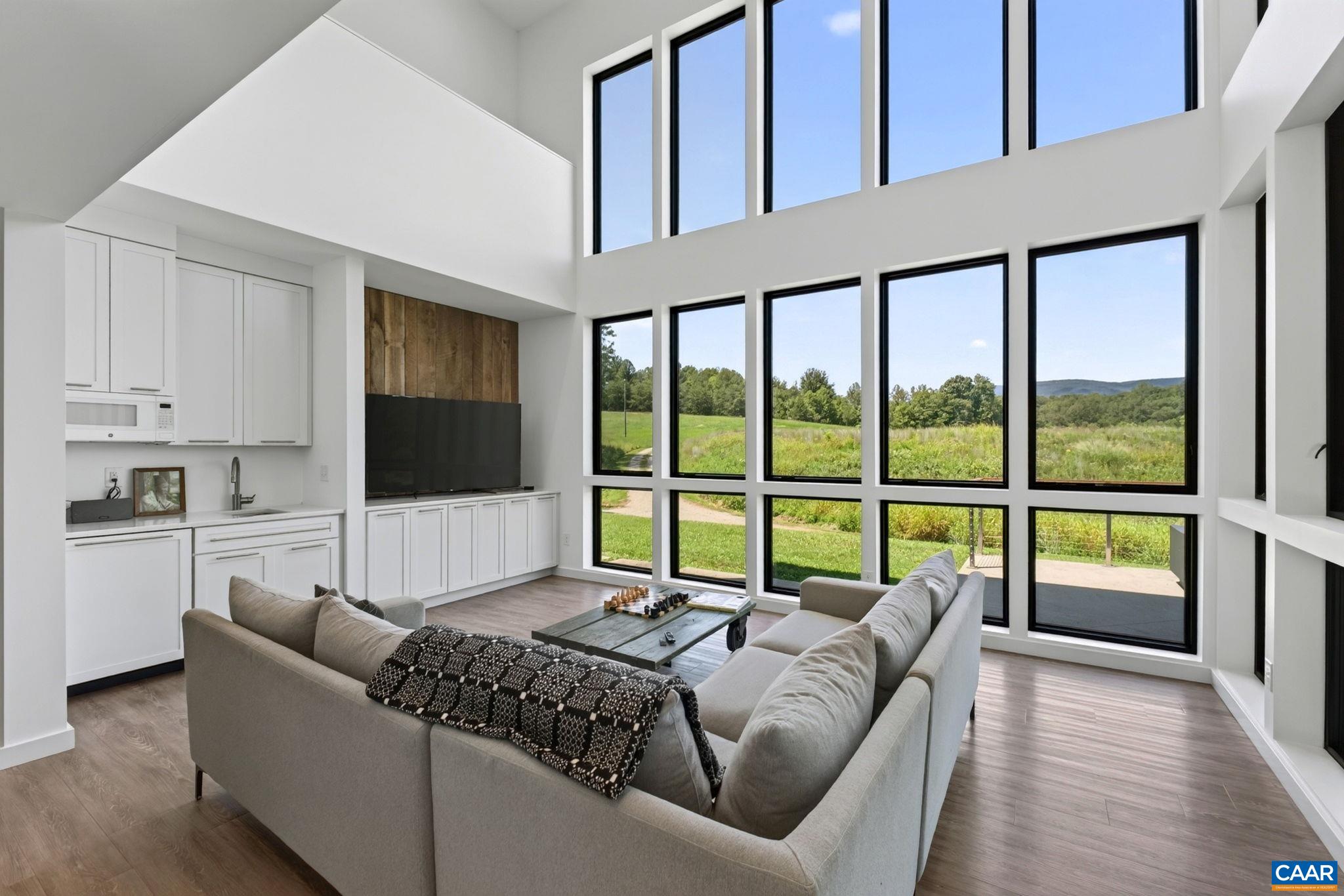 Family room with wet bar. Family room with wet bar.