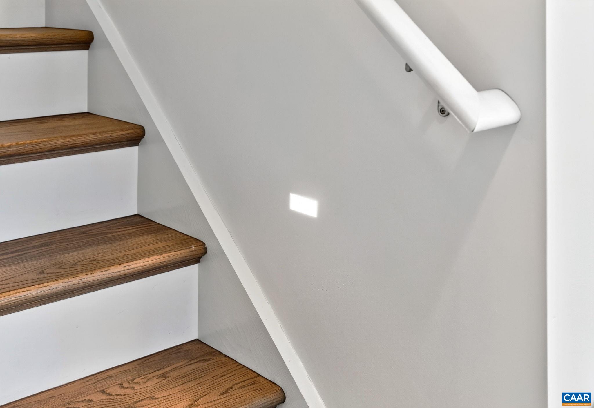 Subtle built in stairwell lighting. Subtle built in stairwell lighting.
