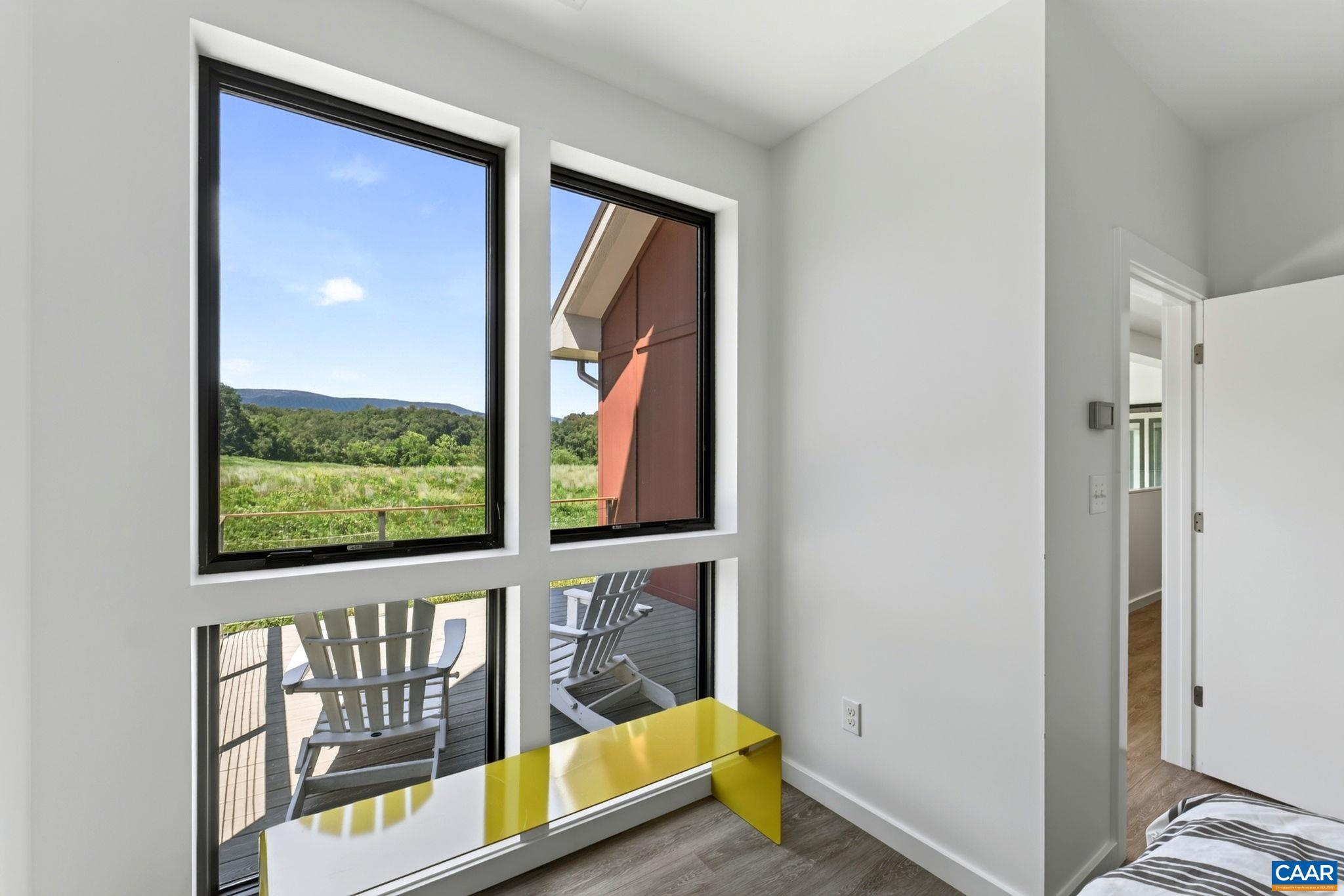 Mountain views from the bedroom. Mountain views from the bedroom.