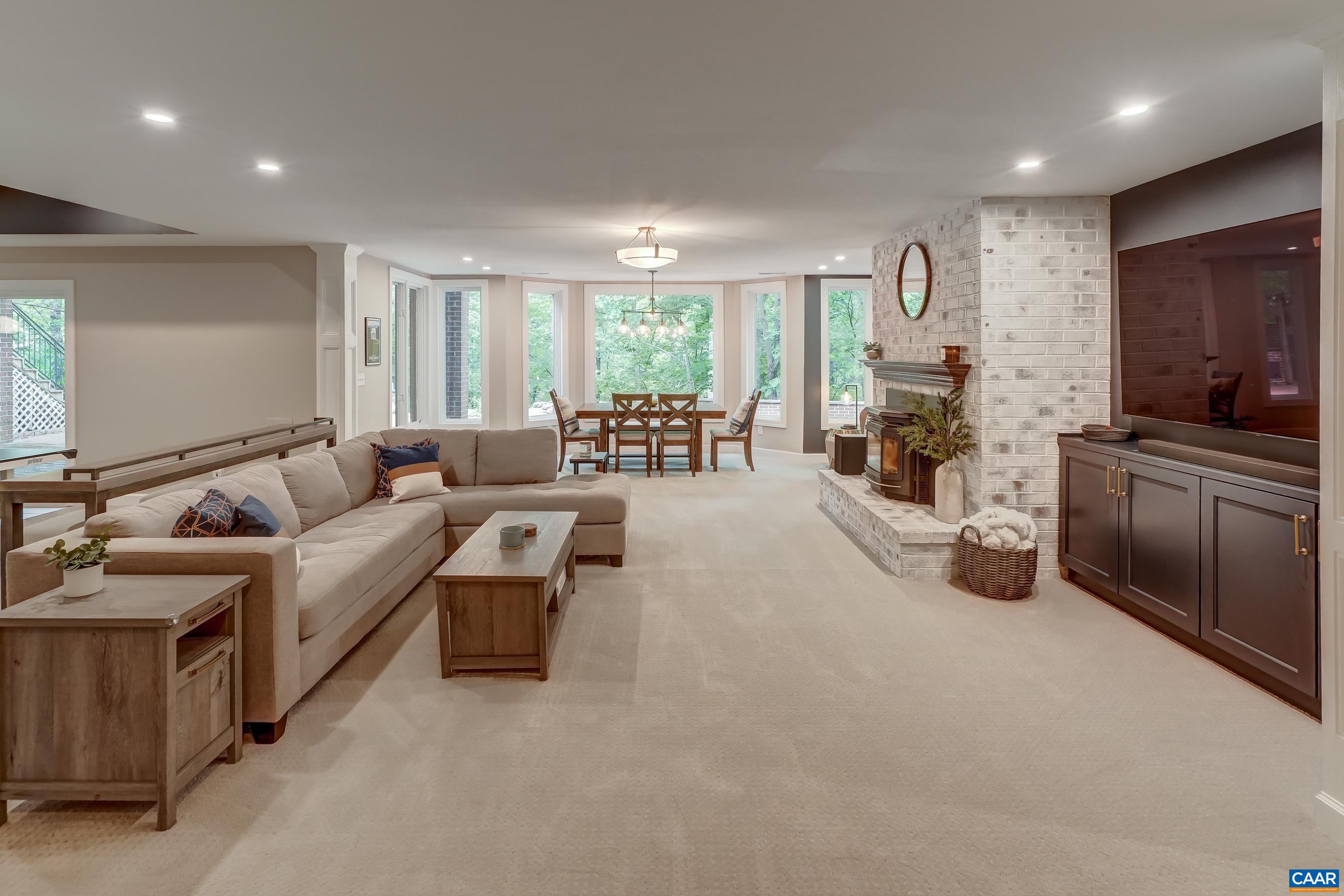 Fully finished terrace level with built-in entertainment area. Fully finished terrace level with built-in entertainment area.