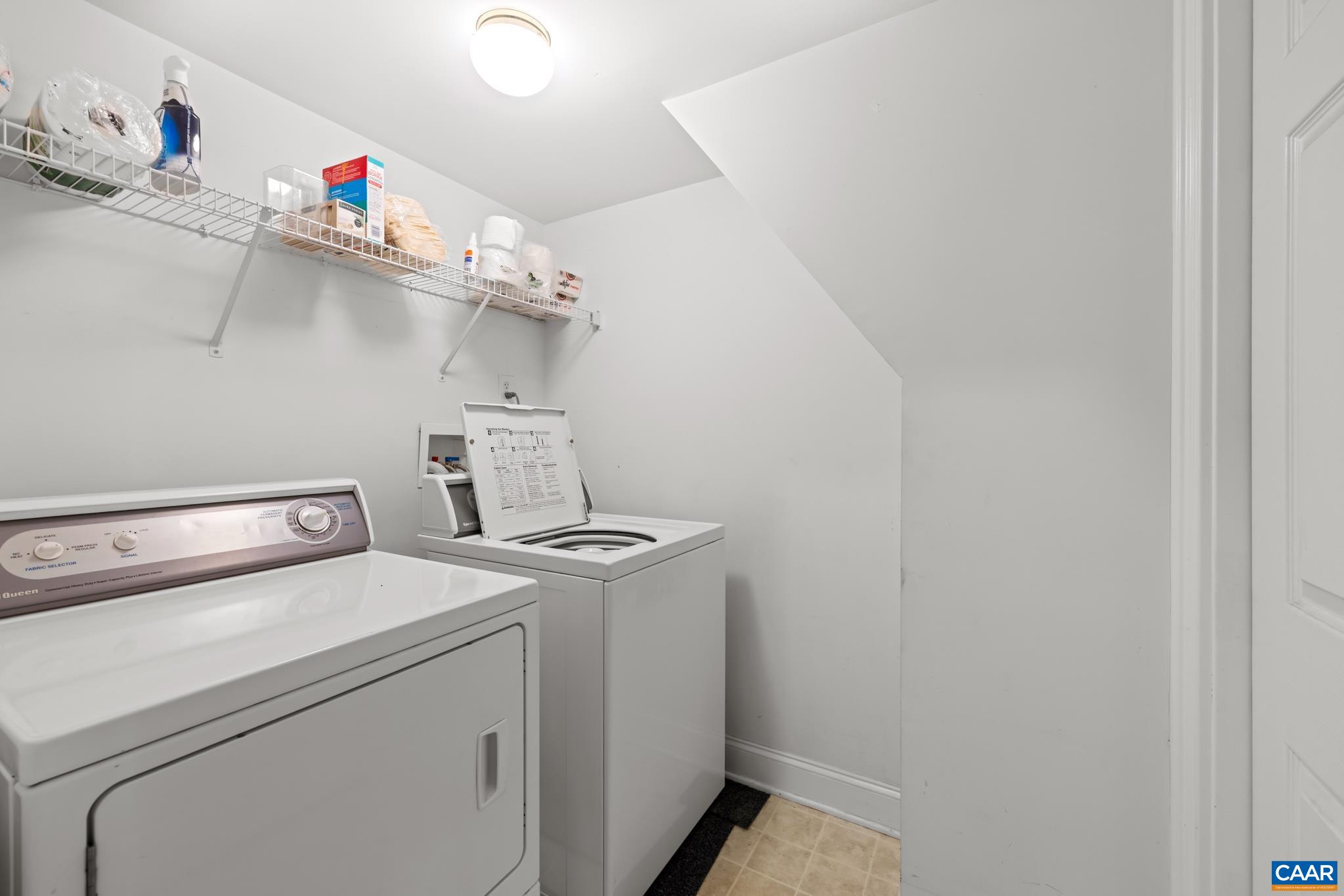 All appliances staying. This laundry room also has additional closet space for all the extra's.