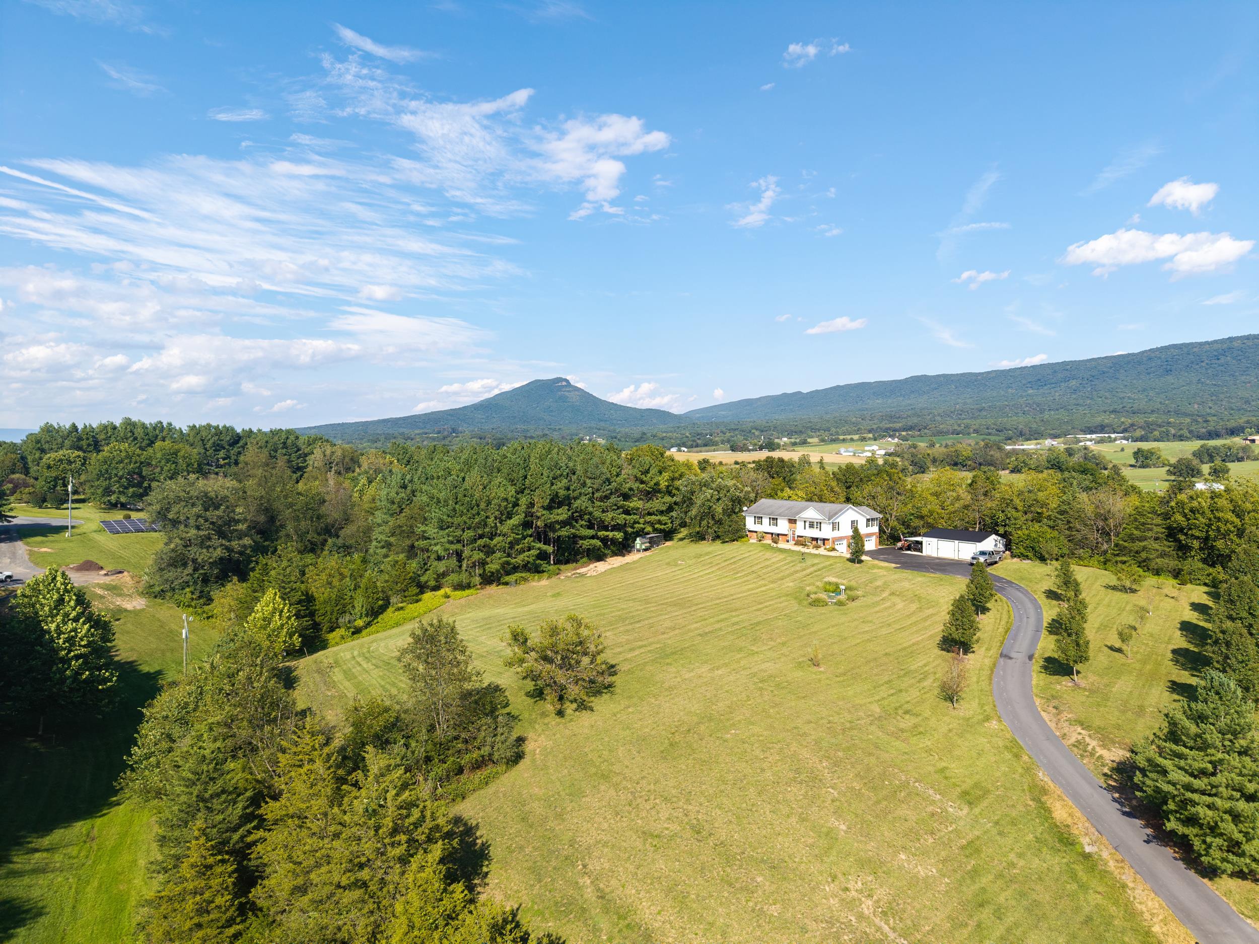 of home nestled below Massanutten Mountain and Gap View
