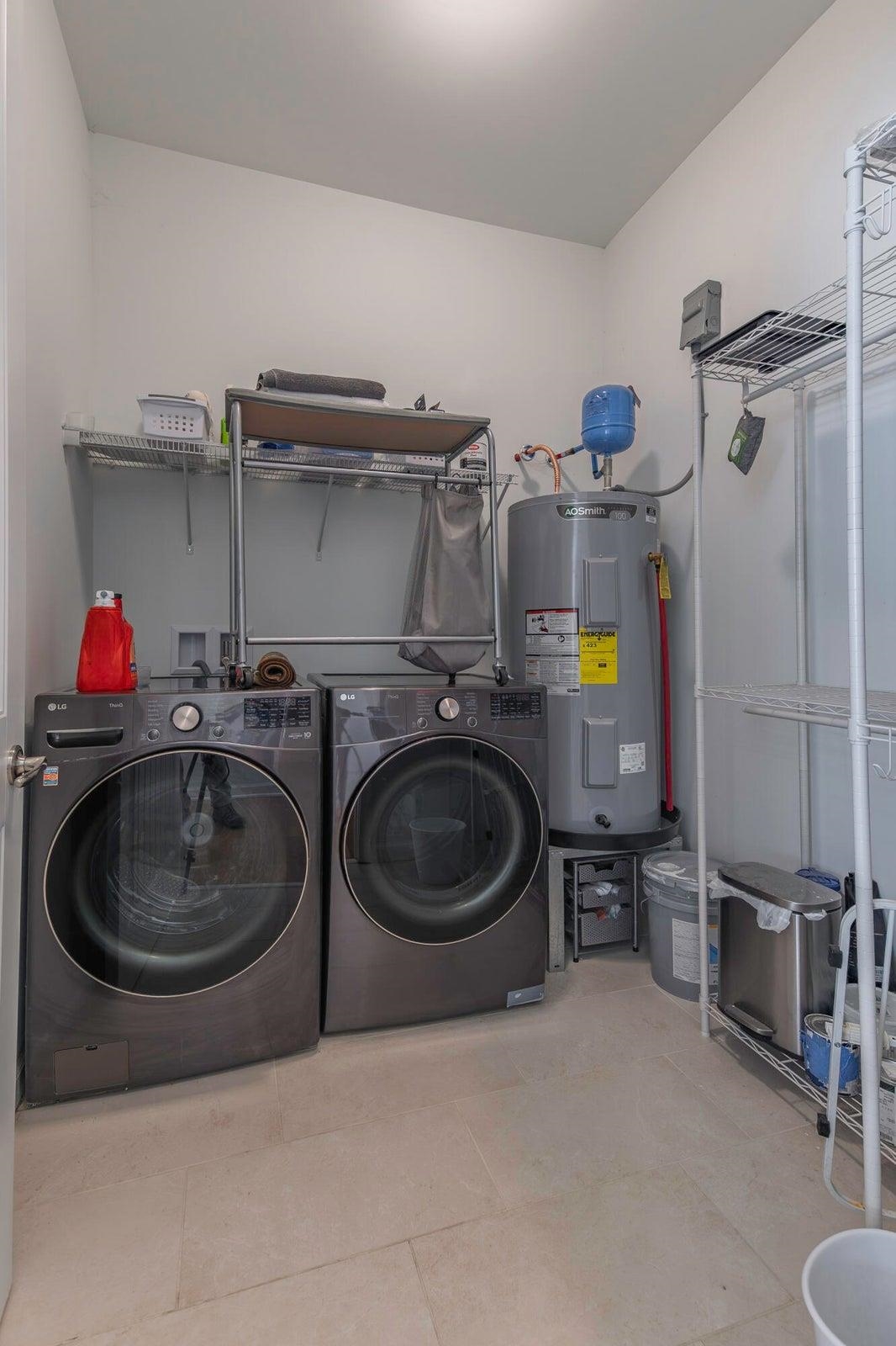 First floor laundry area.