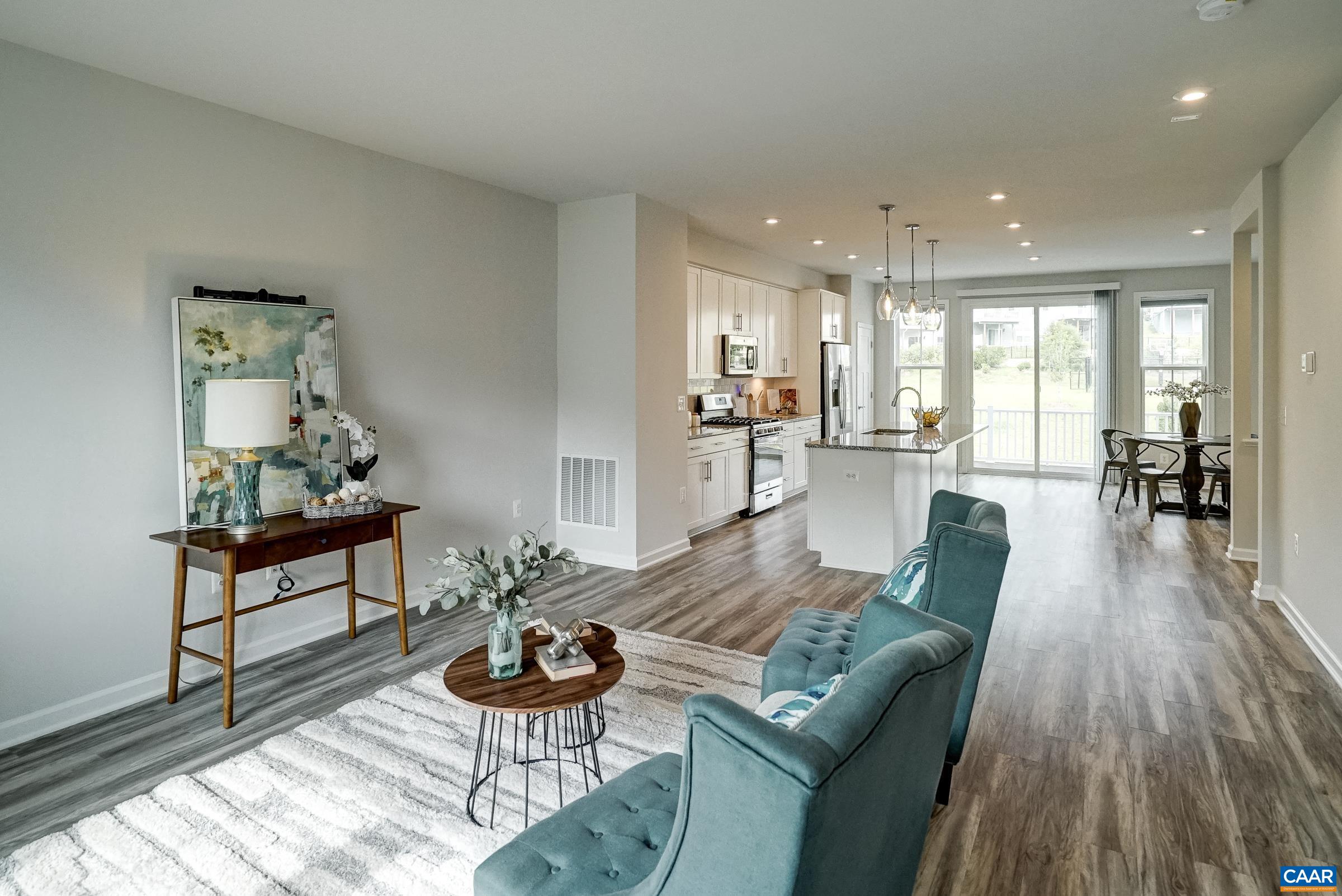 Open floor plan is great for entertaining.