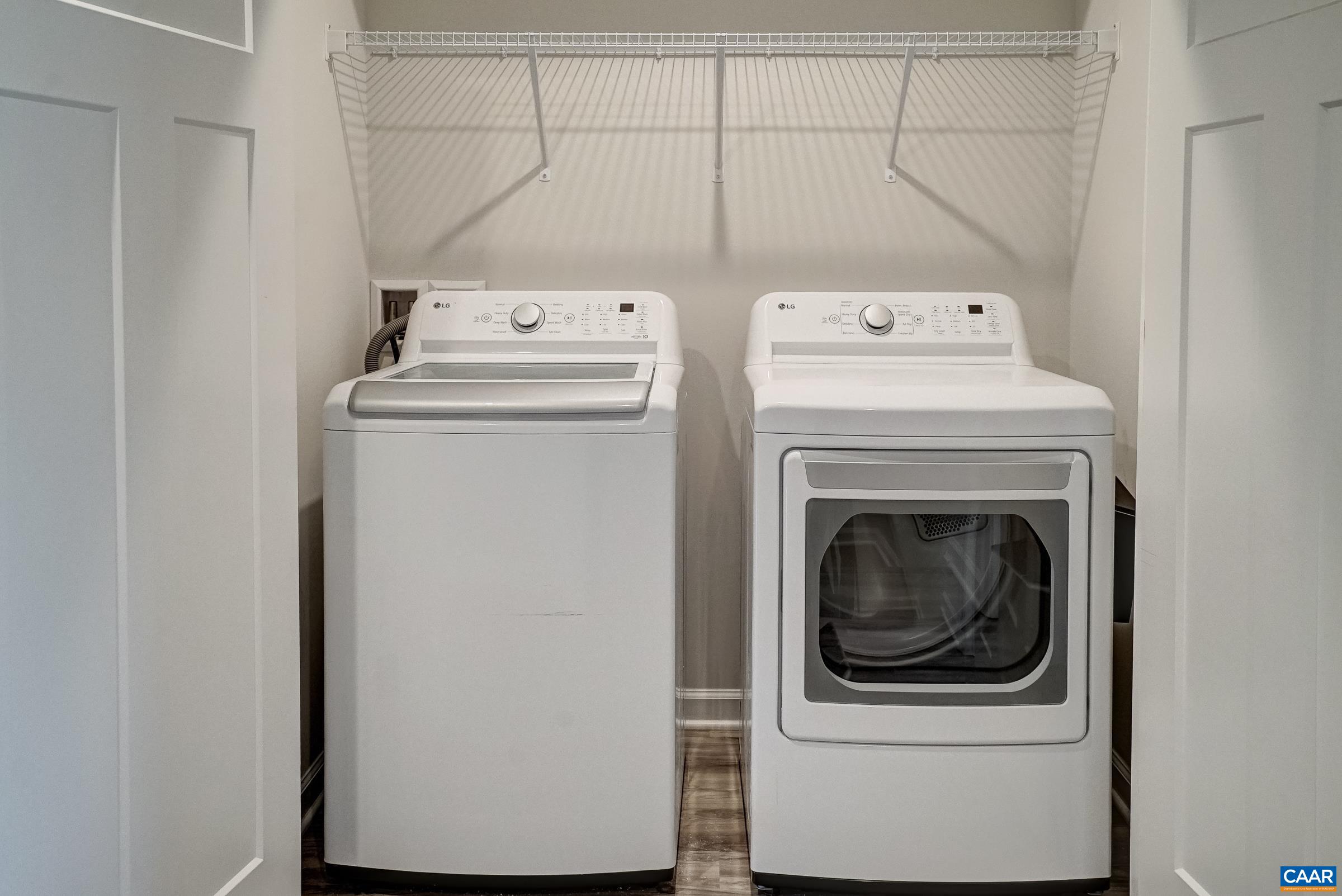 Bedroom level laundry for conveinence.