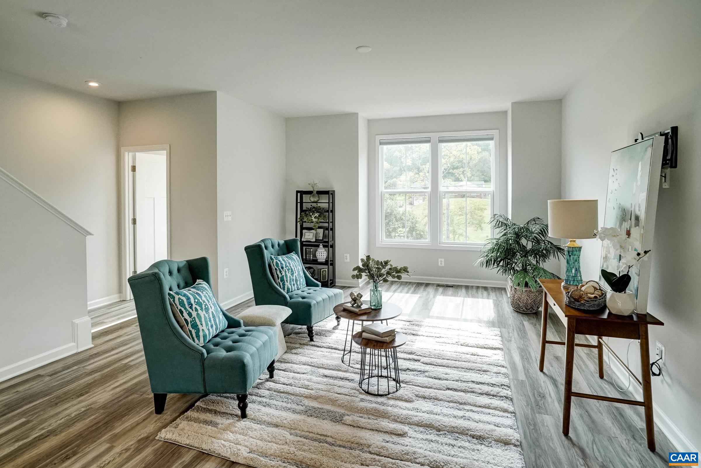 Open floor plan on the main level with light-filled great room.