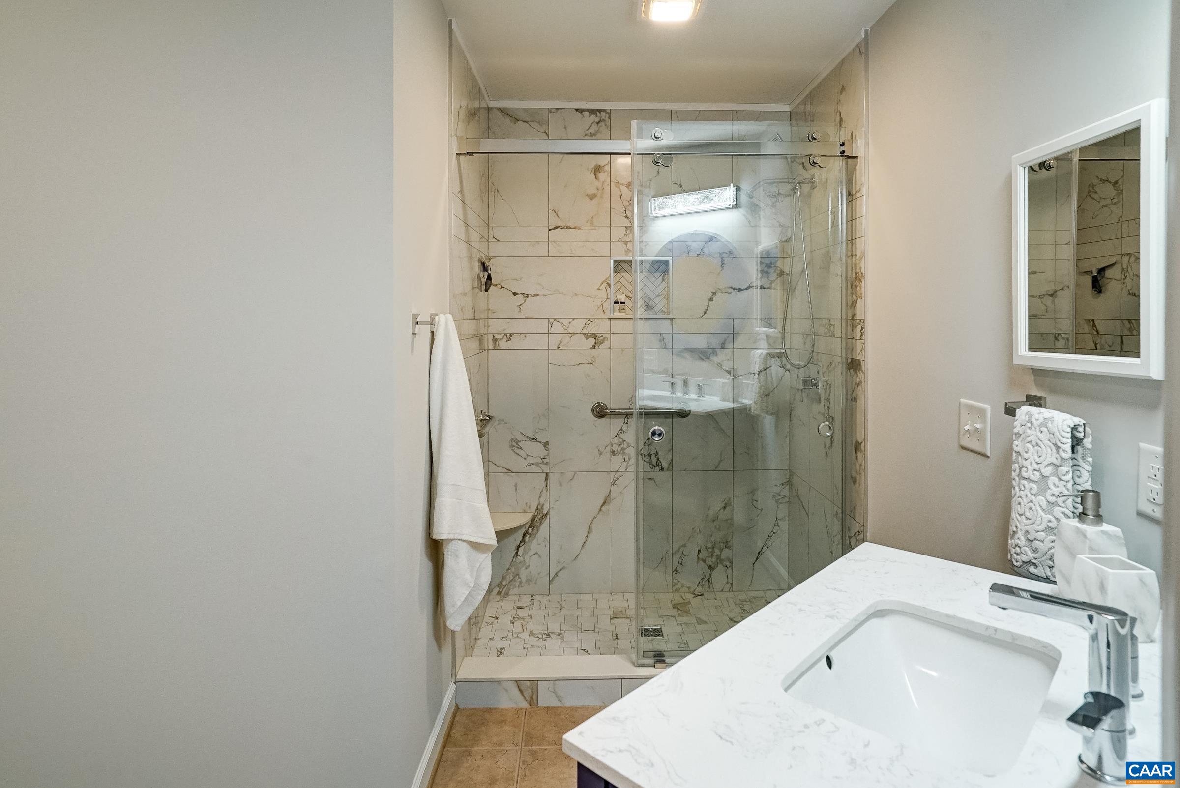 Remodeled hall bathroom