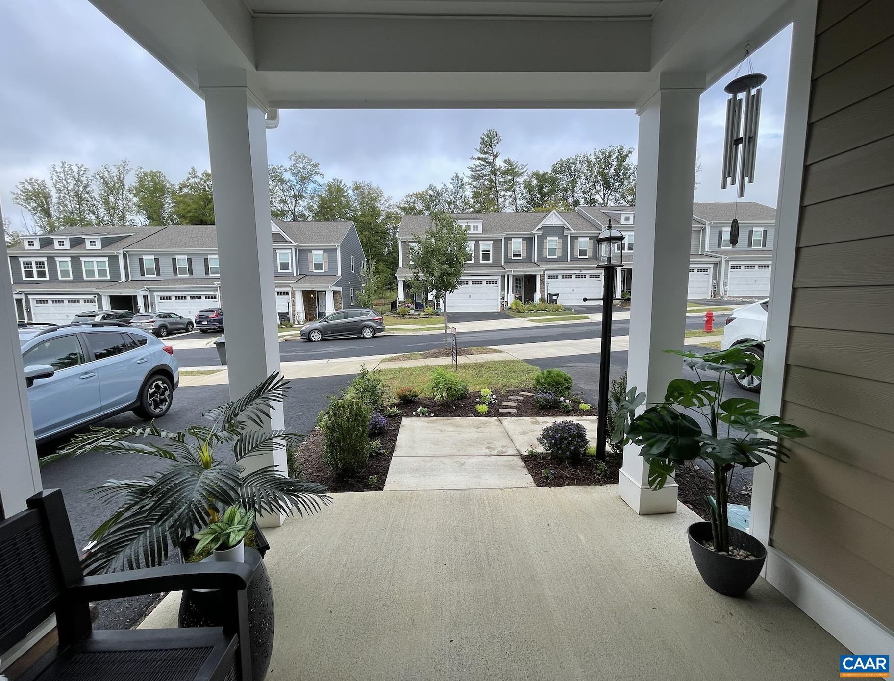 A welcoming covered front porch on a cul-de-sac in Brookhill. A welcoming covered front porch on a cul-de-sac in Brookhill.